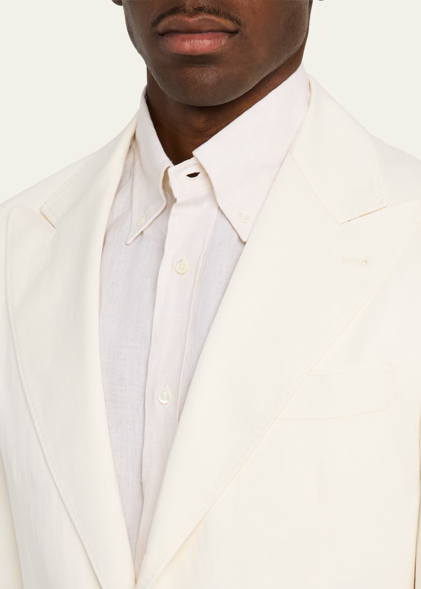Brunello Cucinelli Men's Silk and Linen Gabardine Sport Coat Image 5 of 5
