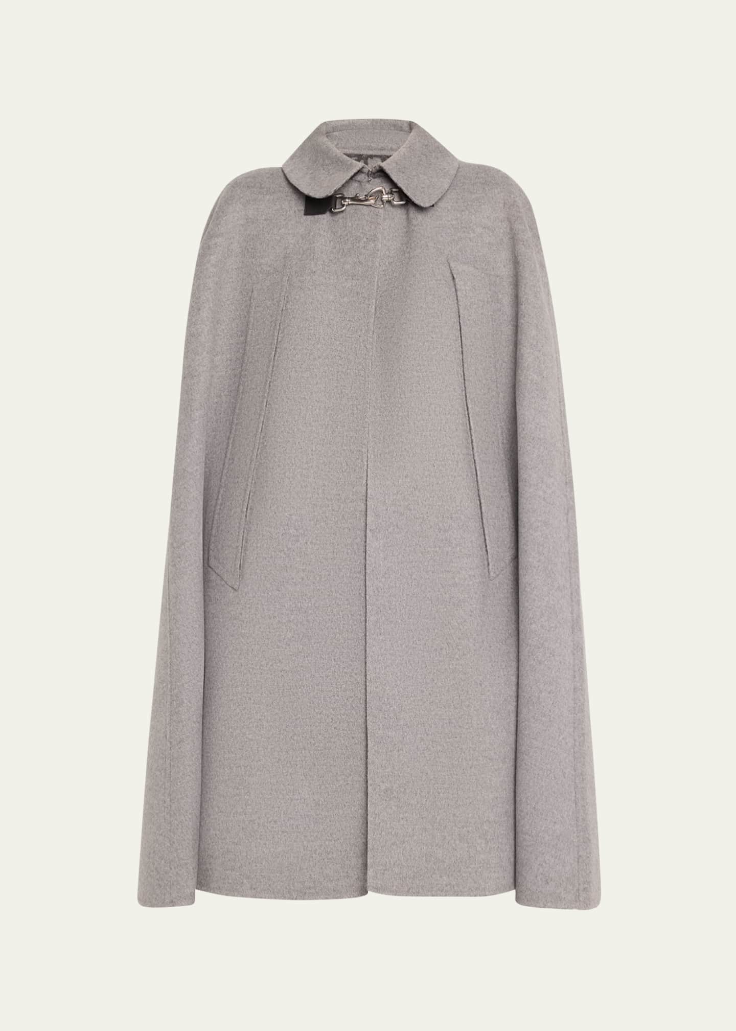 Burberry Clasp Closure Wool Cashmere Cape Image 1 of 5