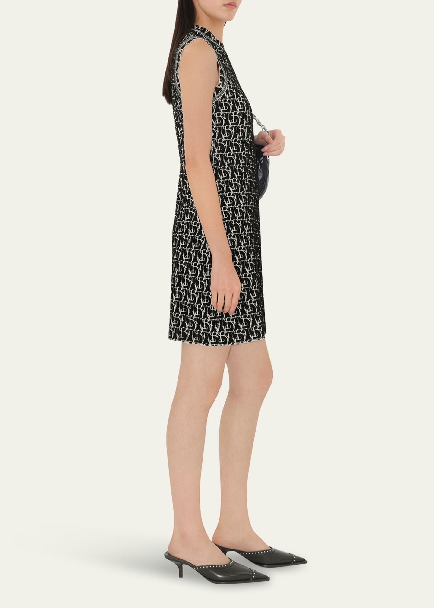 Burberry B Charm Wool Mini Dress Image 4 of 4