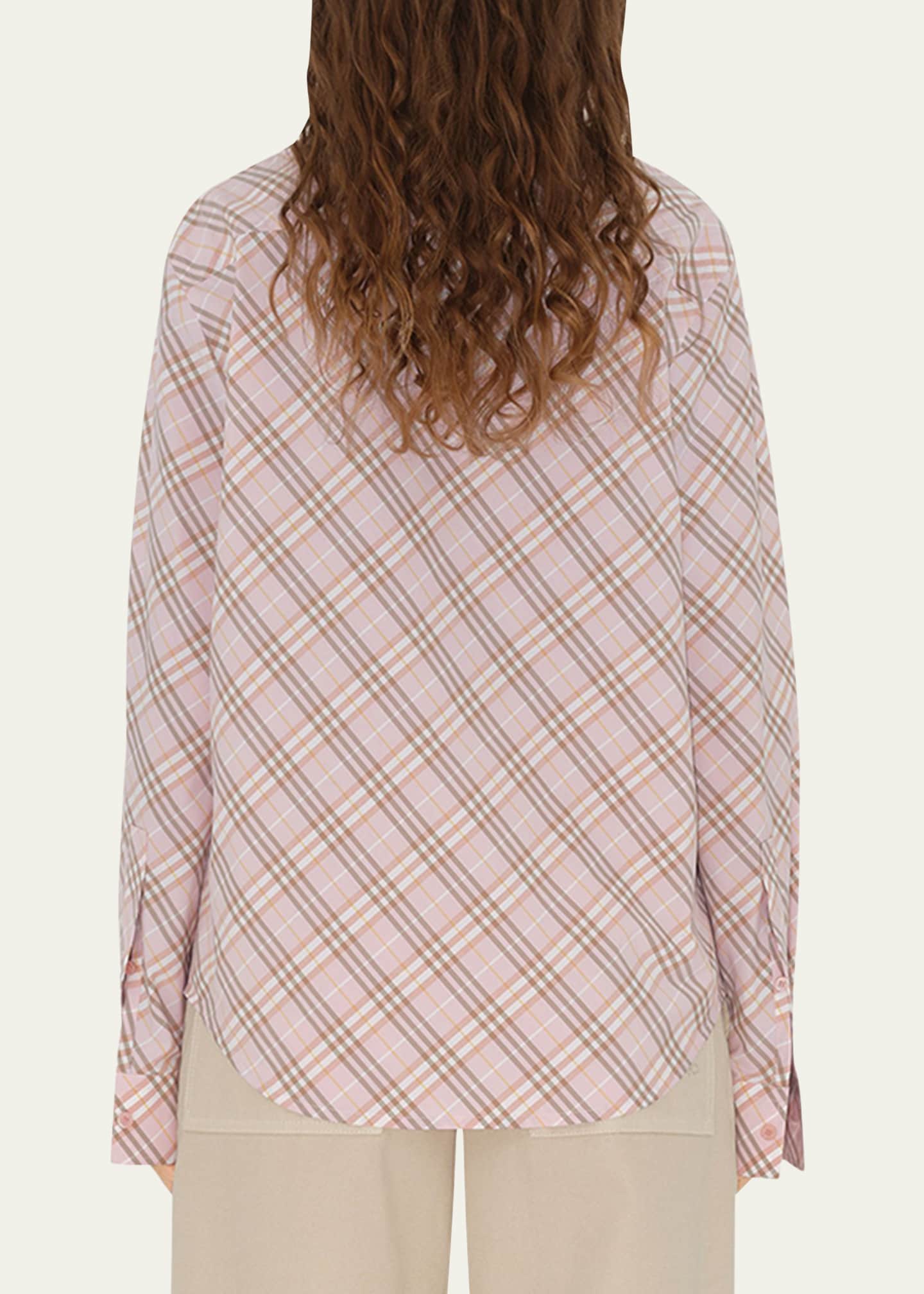 Burberry Check Cotton Button-Down Shirt Image 3 of 4