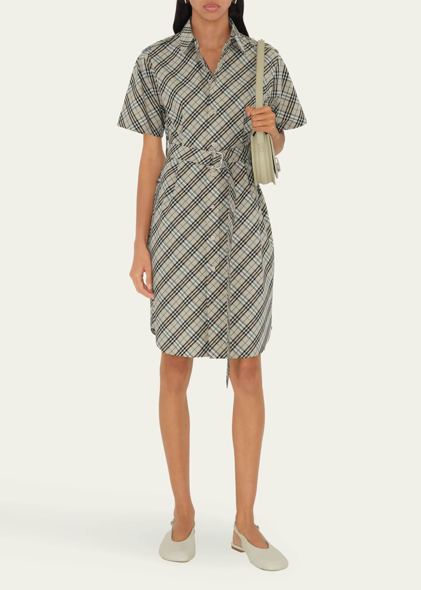Burberry Check Belted Shirt Dress Image 2 of 4