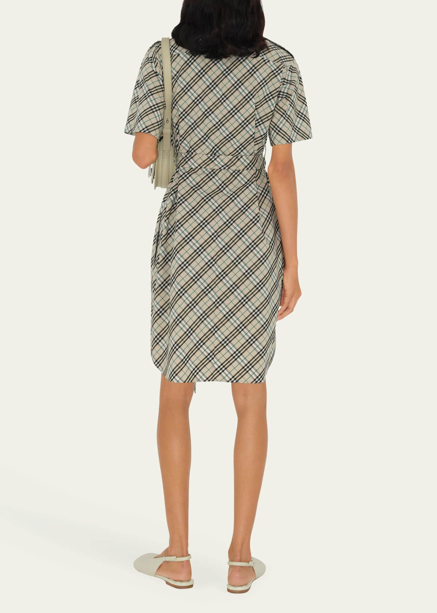 Burberry Check Belted Shirt Dress - Bergdorf Goodman