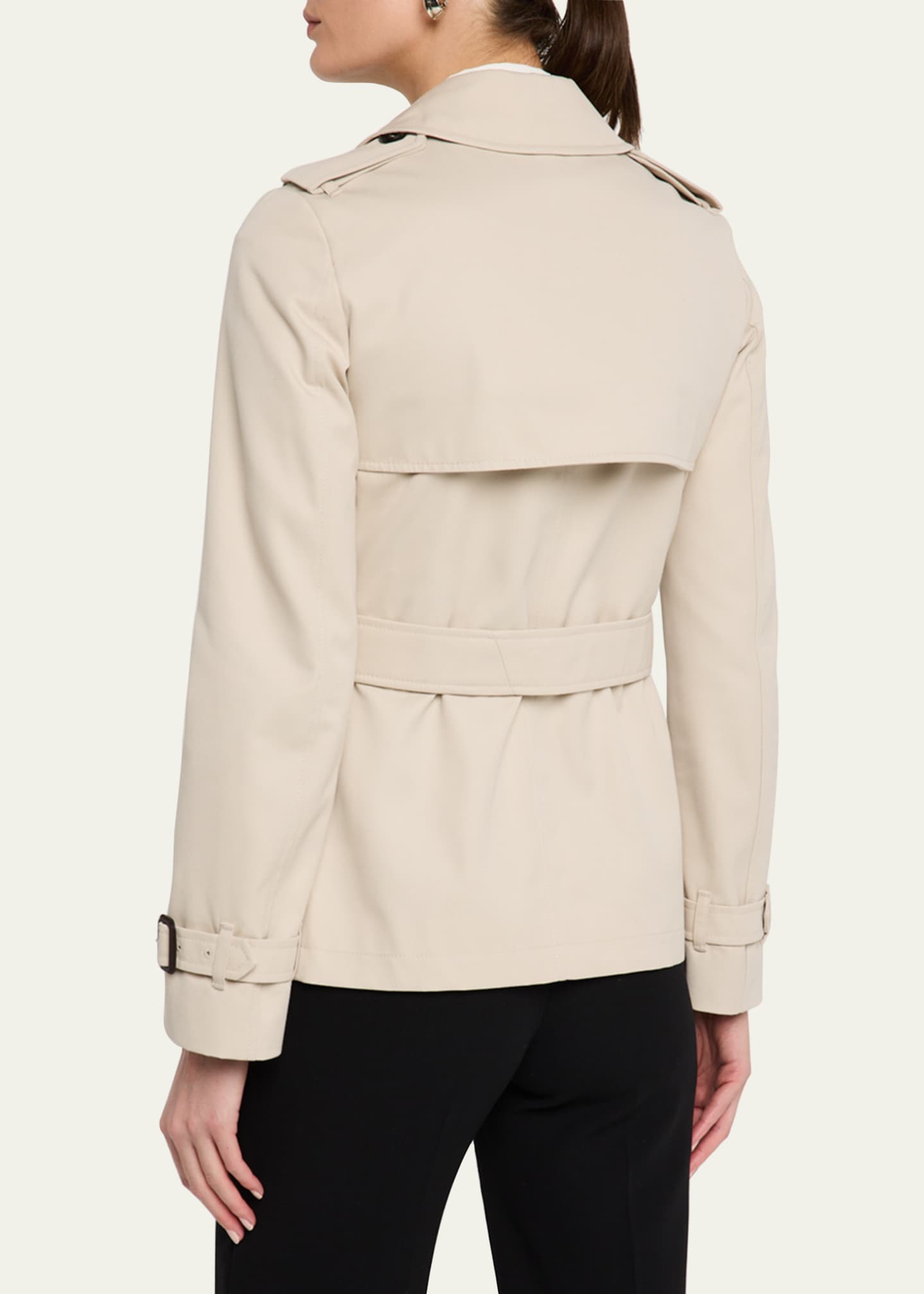 Burberry Belted Short Trench-Coat Image 3 of 5