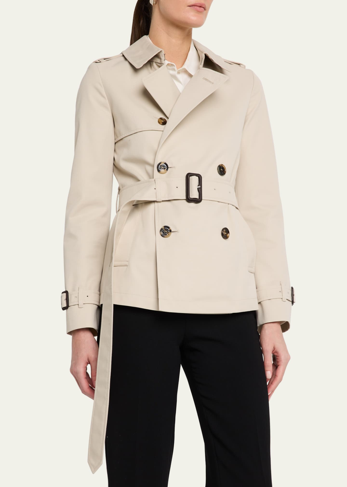Burberry Belted Short Trench-Coat Image 4 of 5