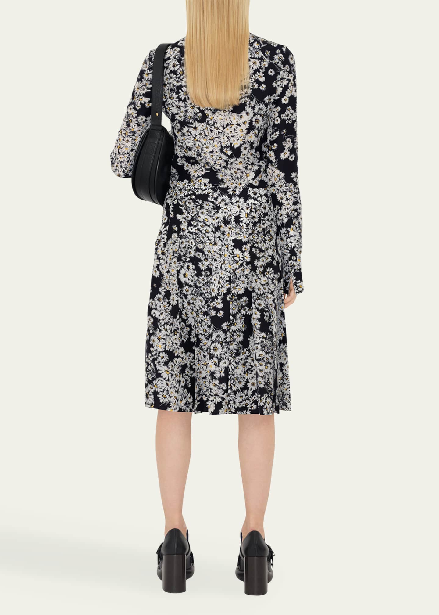 Burberry Flower Print Button Down Silk Top Image 3 of 4
