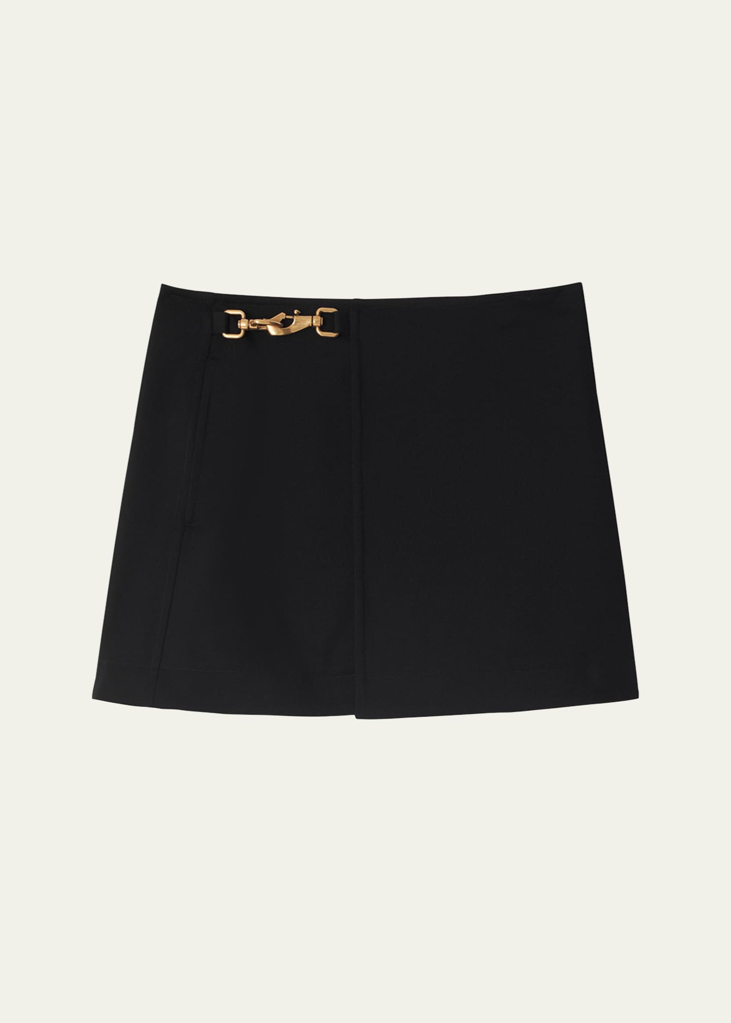 Burberry Mini Wool Skirt with Horse Clip Image 1 of 4