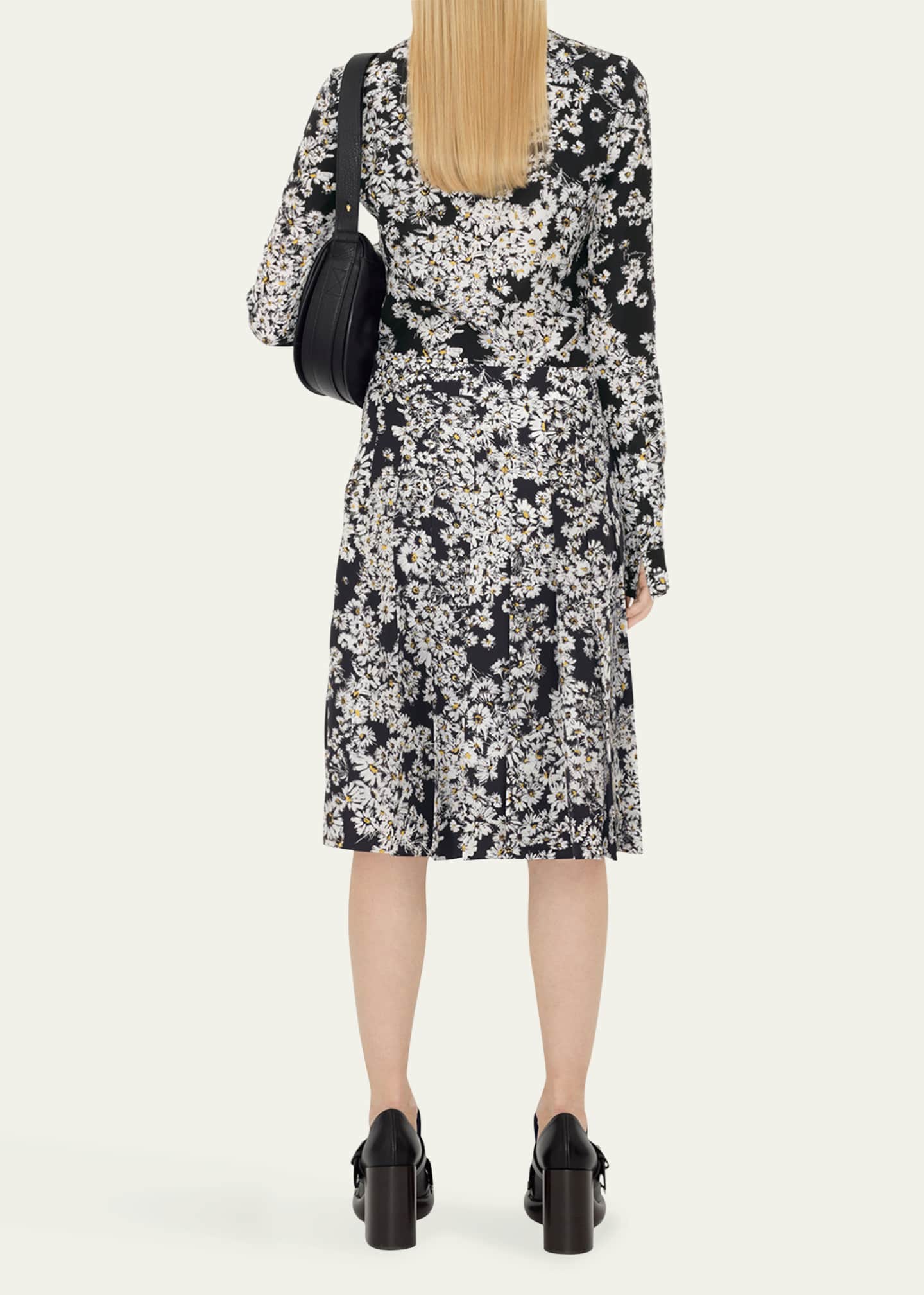 Burberry Flower Print Midi Silk Skirt Image 3 of 4
