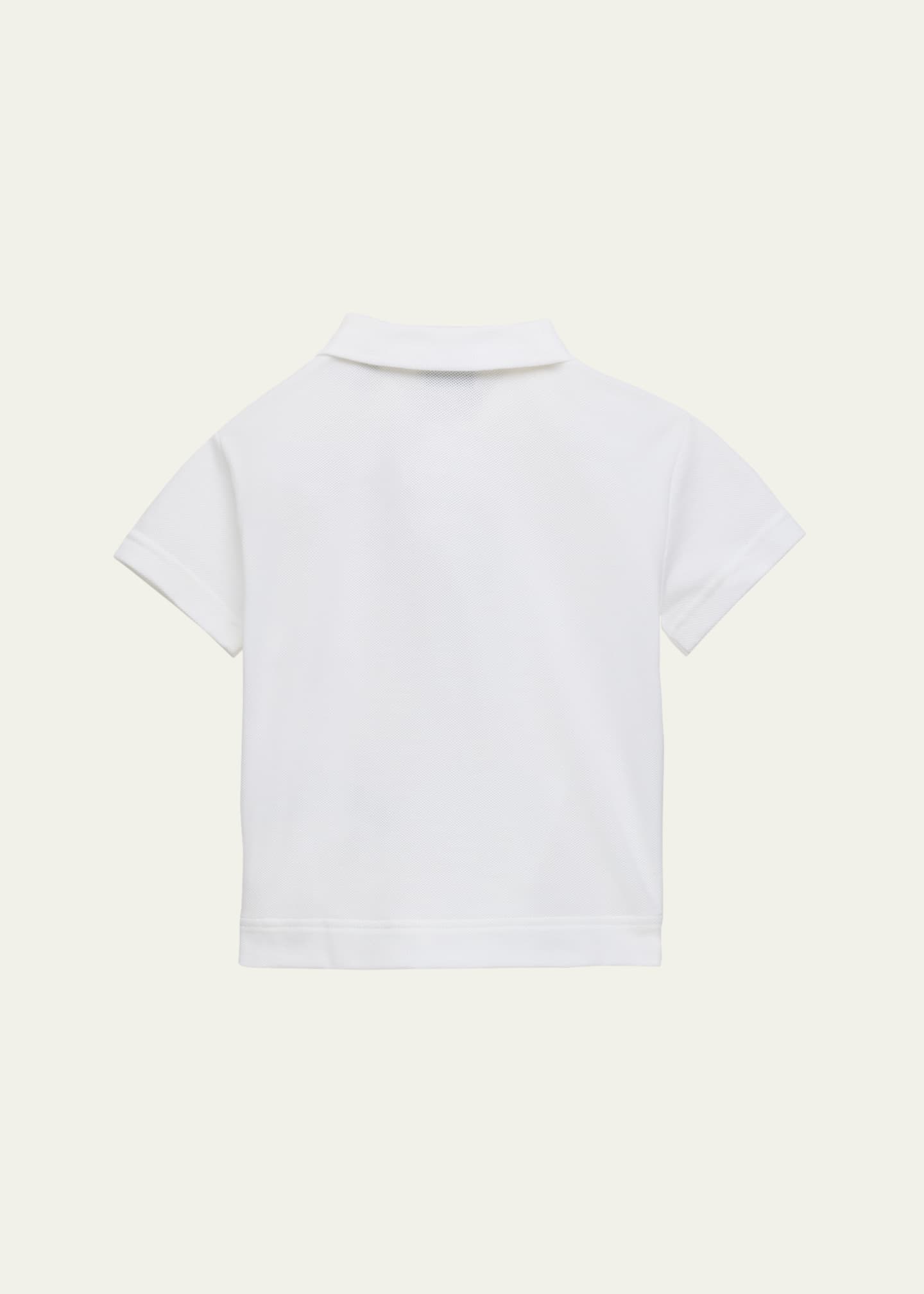 Burberry Boy's Johane Cotton Pique EKD Polo Shirt, Size 6M-2 Image 2 of 3