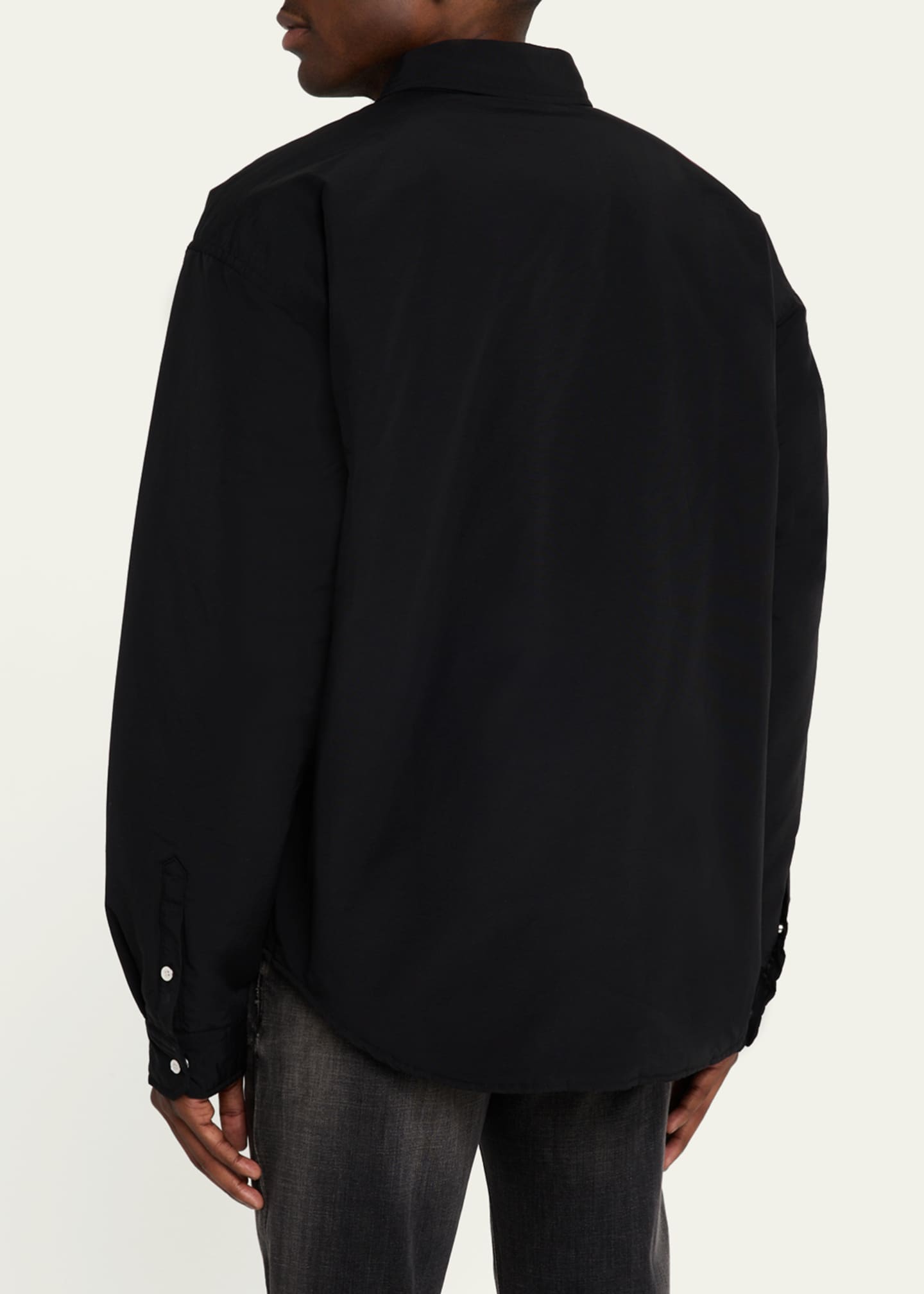 PURPLE Men's Overshirt with Chest Patch Image 3 of 5