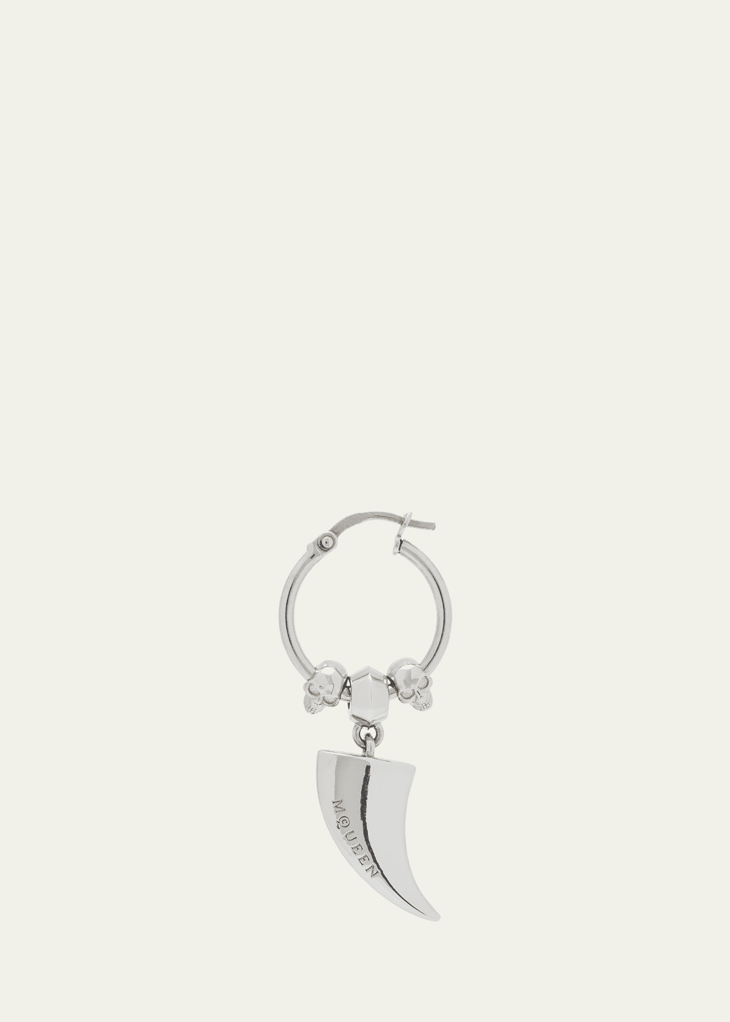 McQueen Men's Tiger Claw Hoop Earring, Single