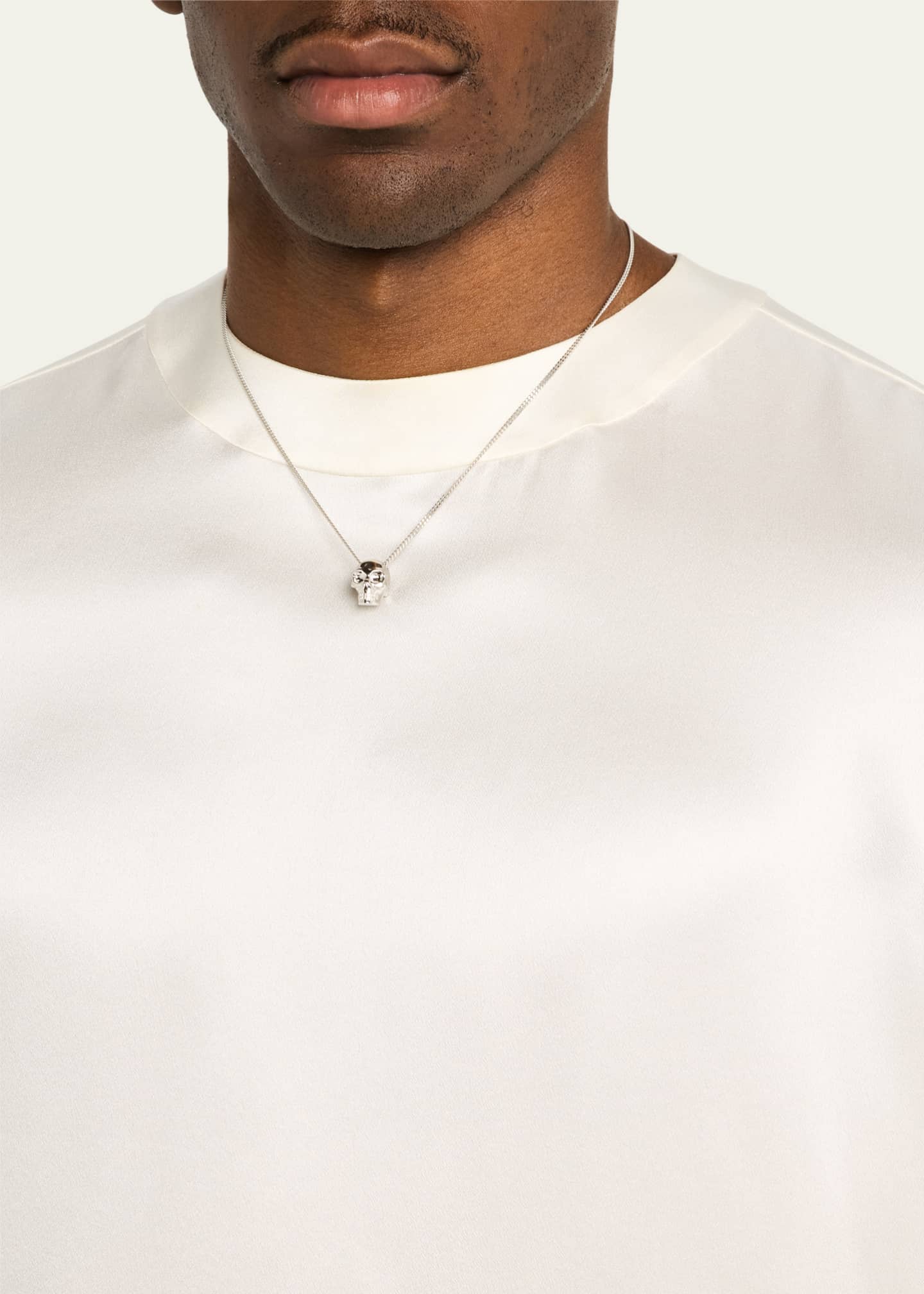 McQueen Men's Skull Pendant Necklace Image 2 of 4