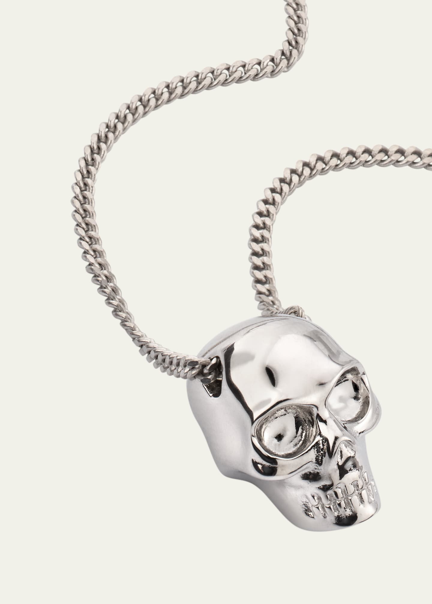 McQueen Men's Skull Pendant Necklace Image 3 of 4