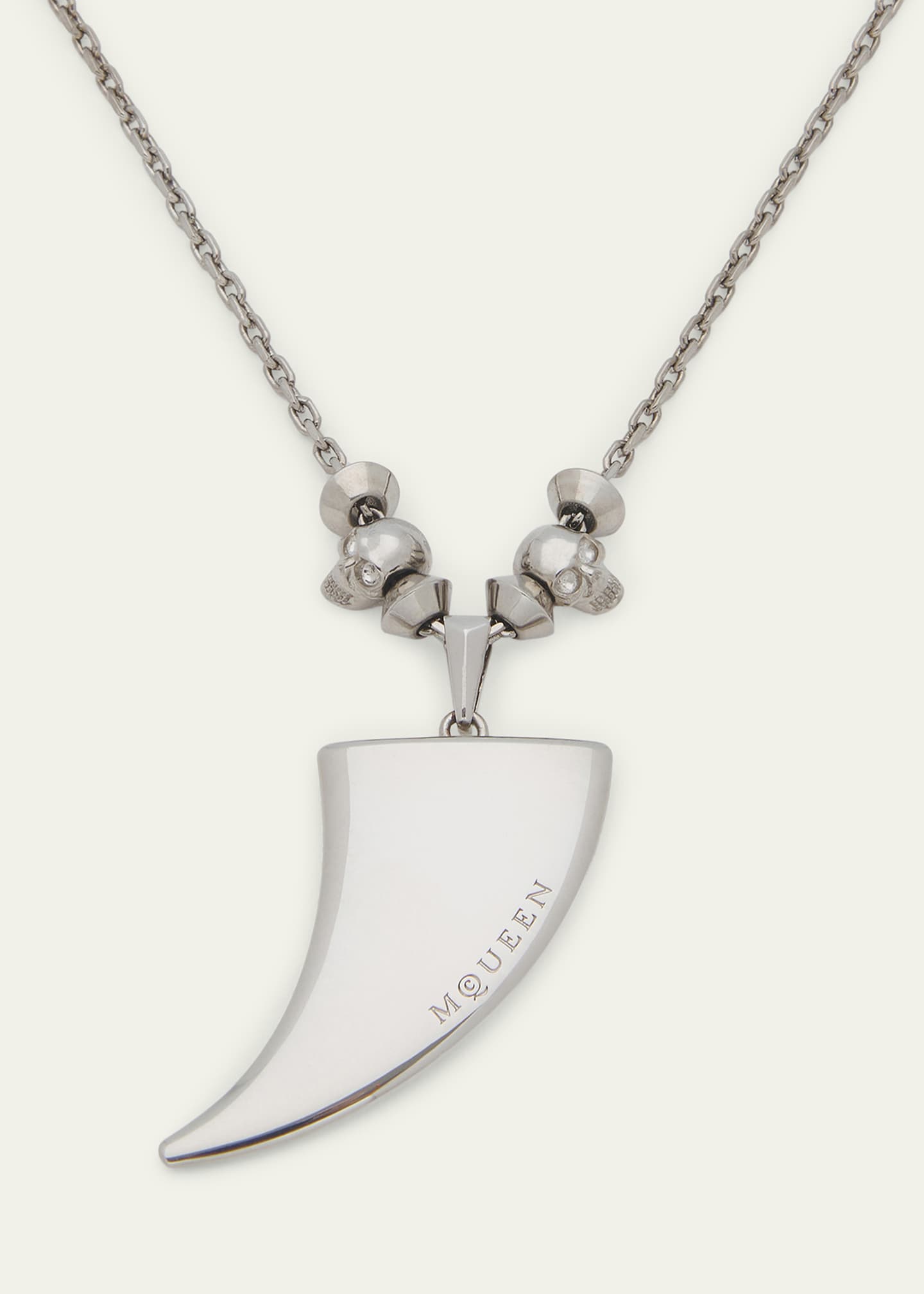 McQueen Men's Silvertone Tiger Claw Necklace Image 2 of 2