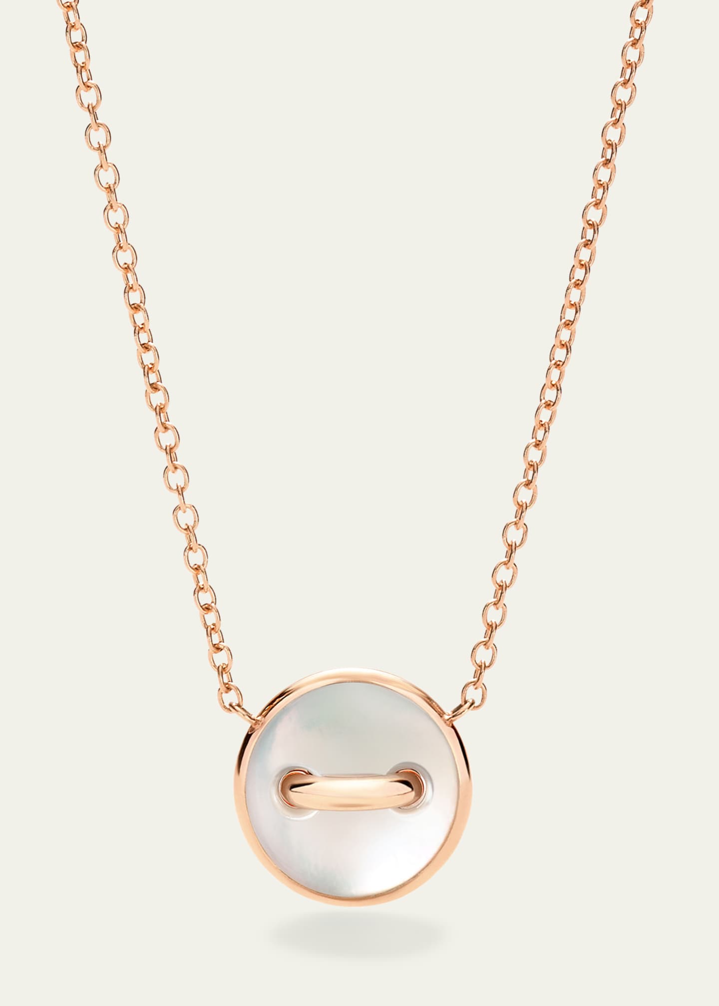 Pomellato Pom Pom Dot 18K Rose Gold Reversible Pendant Necklace with Diamonds Image 3 of 4
