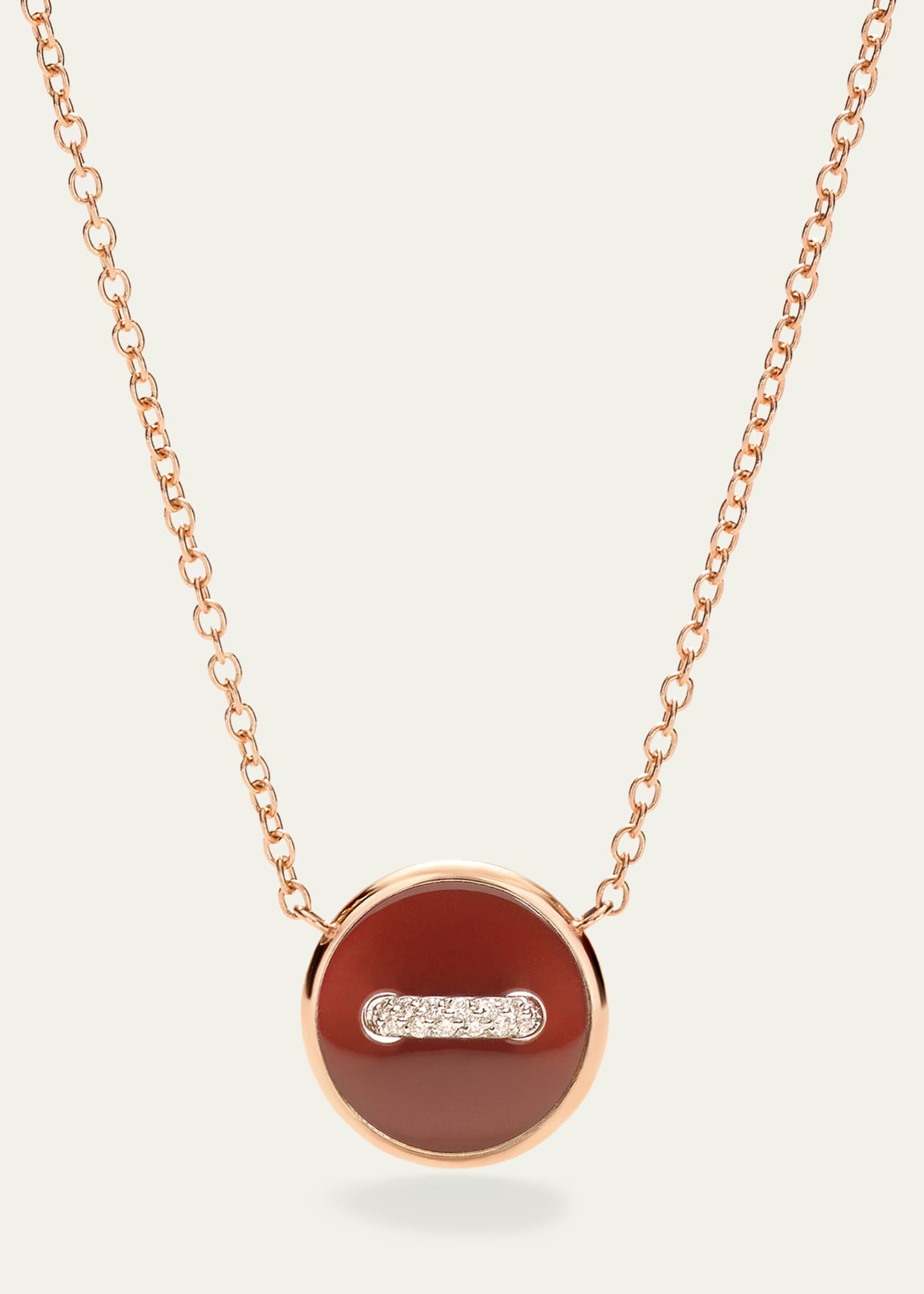 Pomellato Pom Pom Dot 18K Rose Gold Reversible Pendant Necklace with Diamonds Image 4 of 4