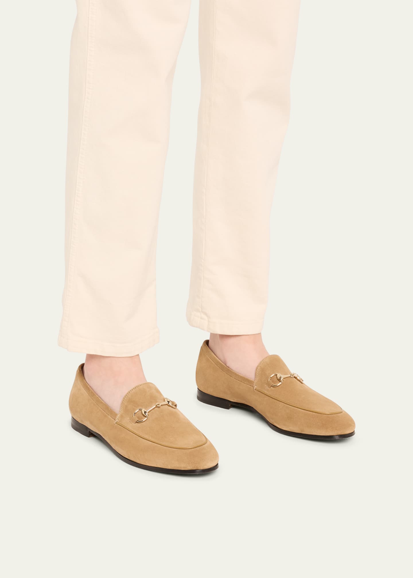 Gucci Jordaan Horsebit Suede Loafers Image 2 of 6