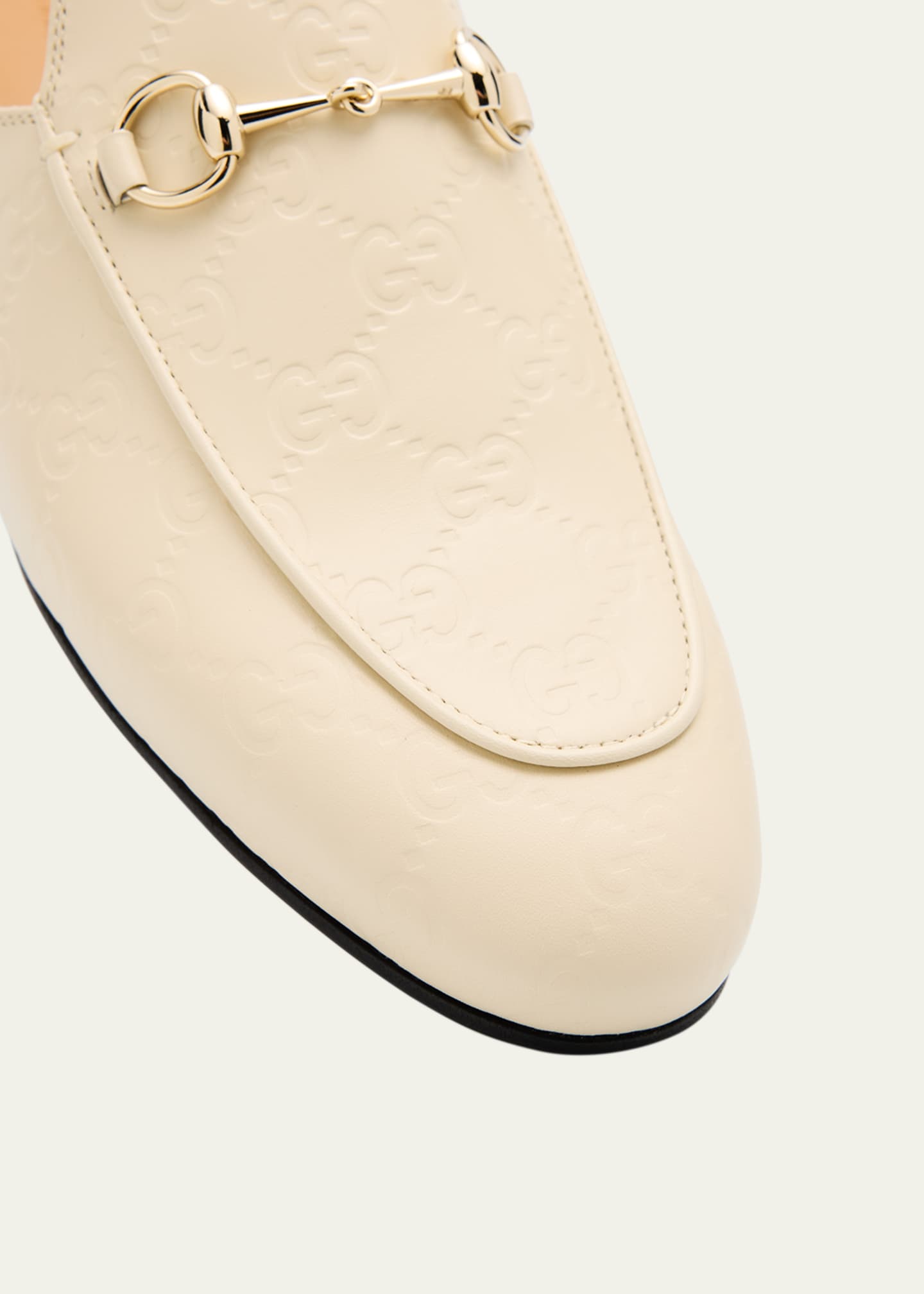 Gucci Princetown Monogram Horsebit Leather Mules Image 5 of 6
