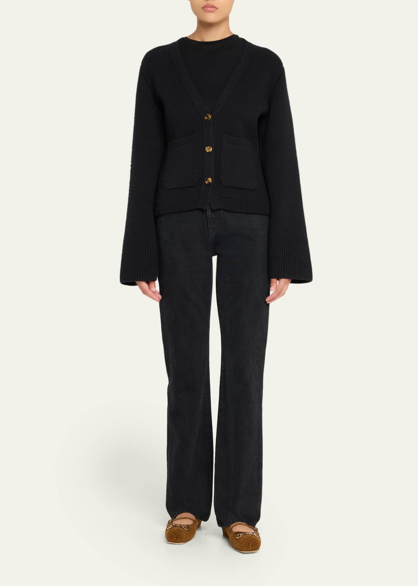 Gucci GG Suede Horsebit Mary Jane Ballerina Flats Image 3 of 6