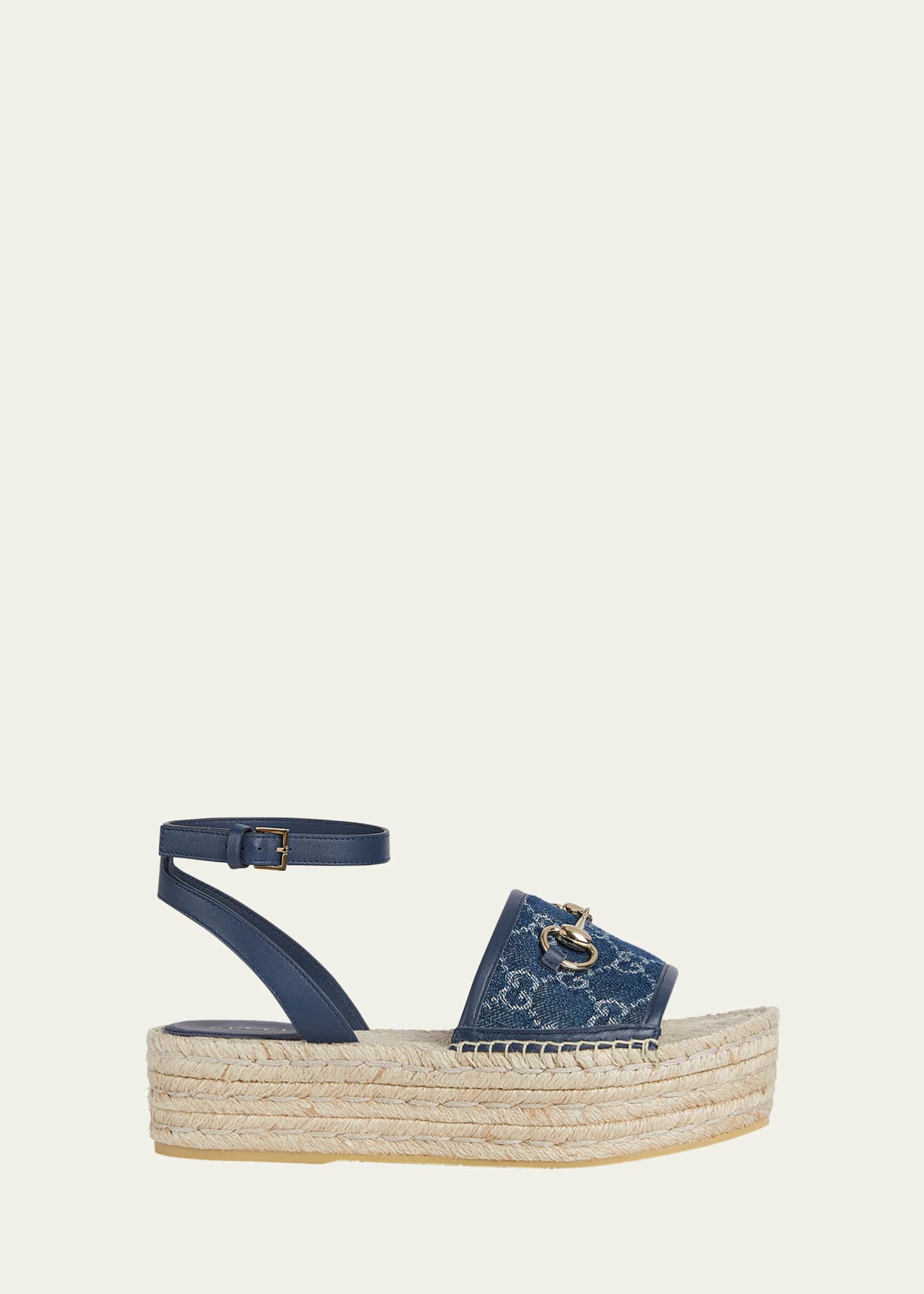 Gucci Paloma GG Denim Platform Espadrille Sandals - Bergdorf