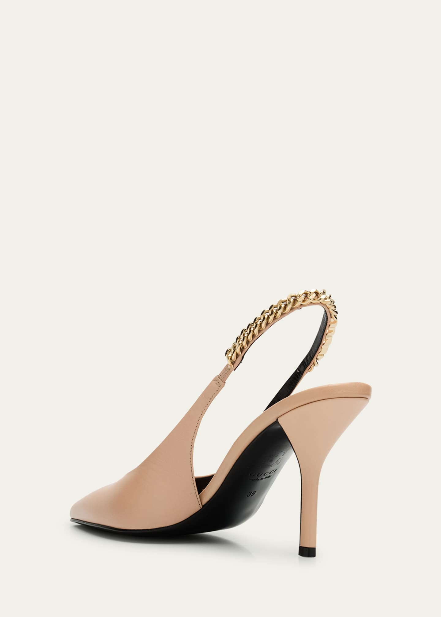 Gucci Signoria Slingback Leather Pumps Image 4 of 6