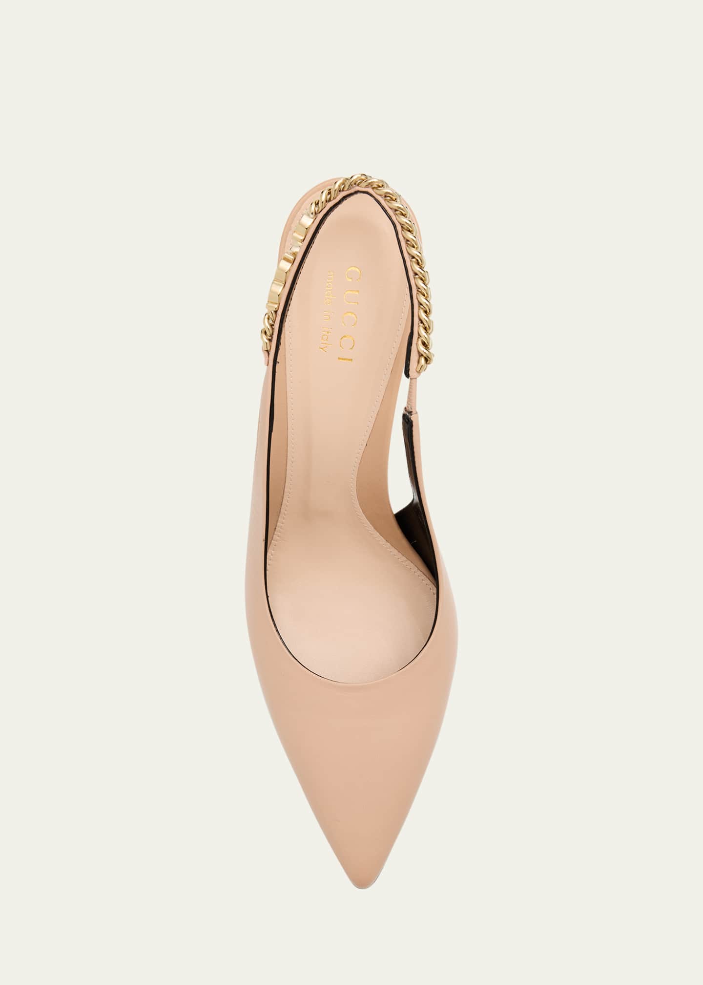 Gucci Signoria Slingback Leather Pumps Image 6 of 6