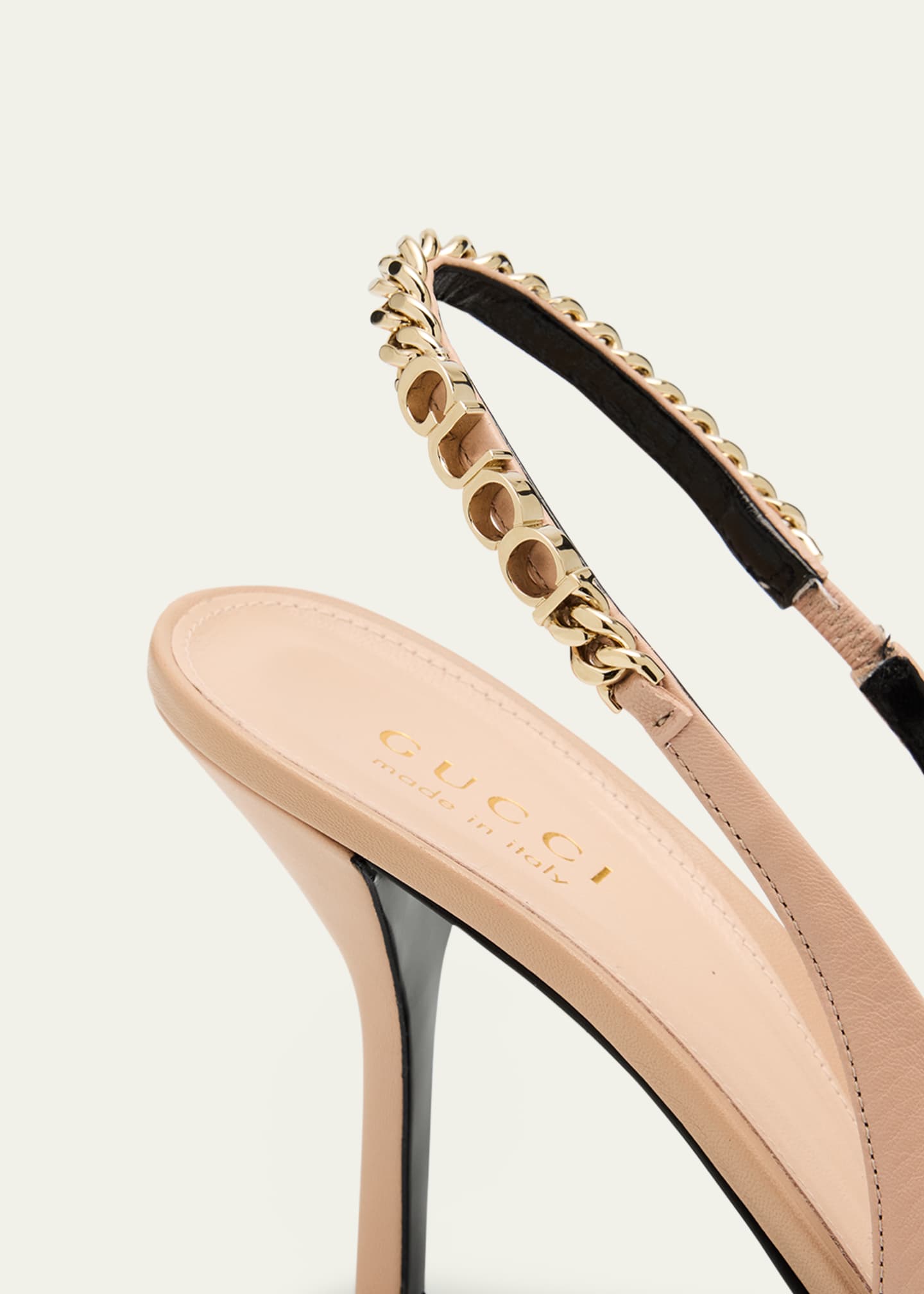 Gucci Signoria Slingback Leather Pumps Image 5 of 6
