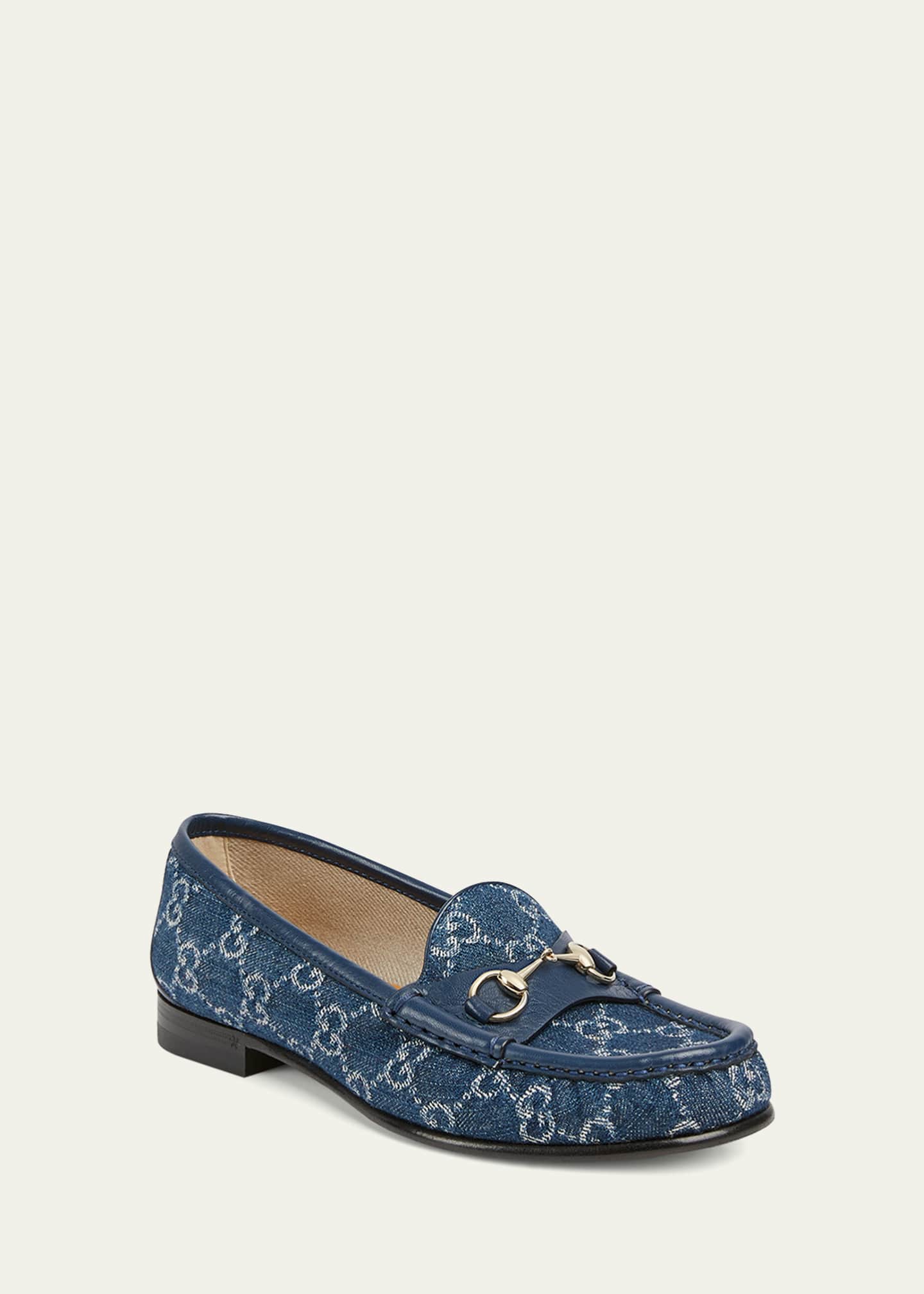 Gucci 1953 Horsebit Monogram Denim Loafers Image 2 of 5