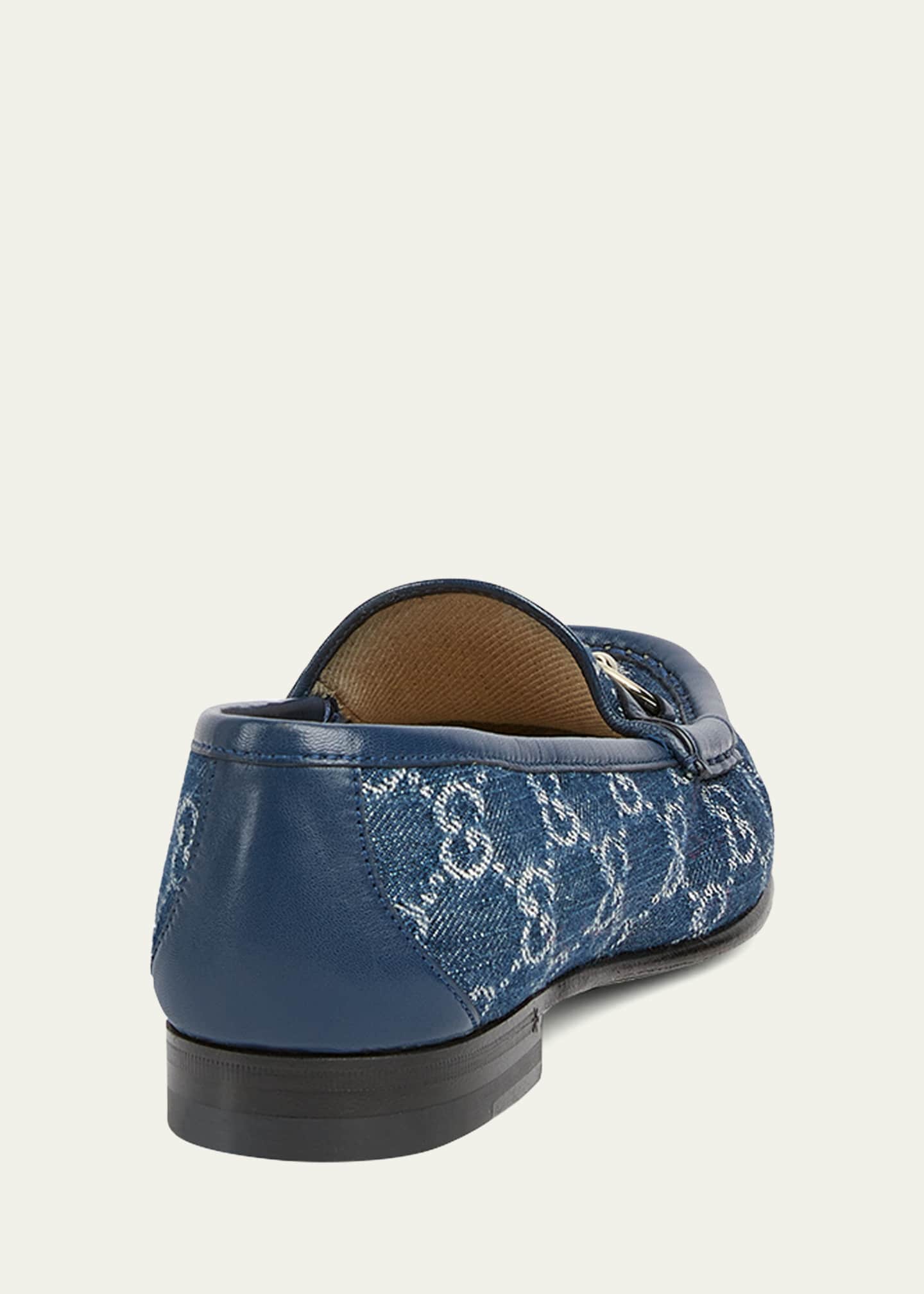Gucci 1953 Horsebit Monogram Denim Loafers Image 3 of 5
