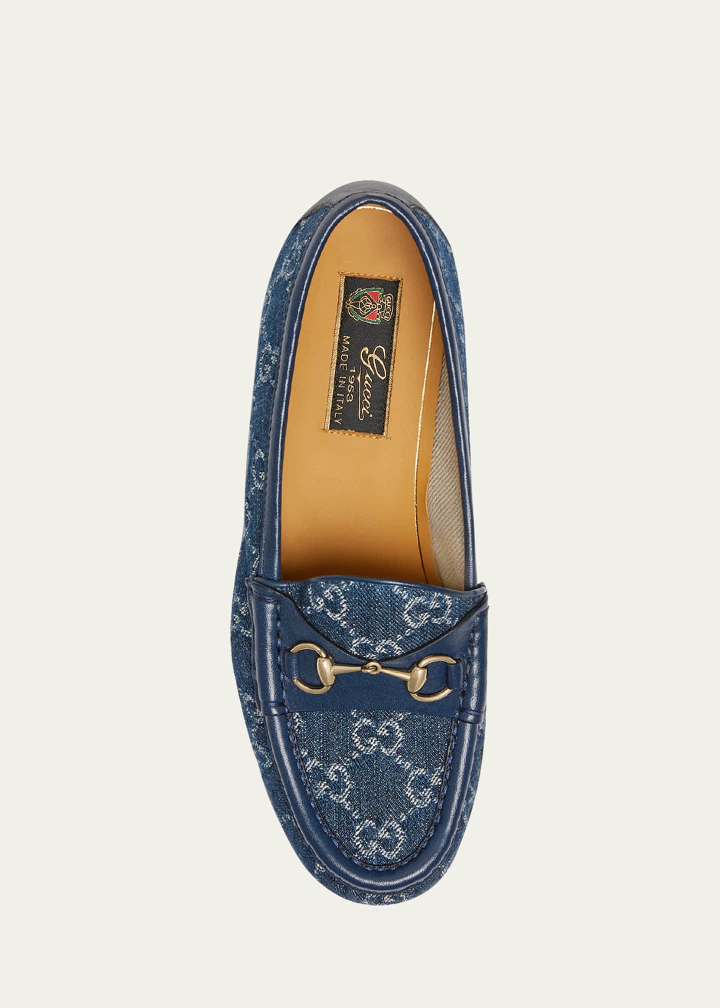 Gucci 1953 Horsebit Monogram Denim Loafers Image 5 of 5