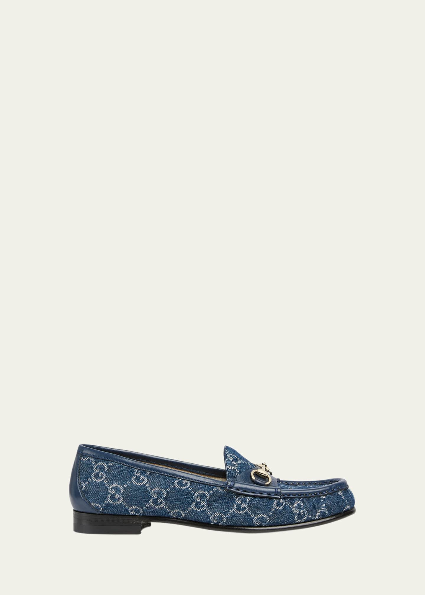 Gucci 1953 Horsebit Monogram Denim Loafers Image 1 of 5