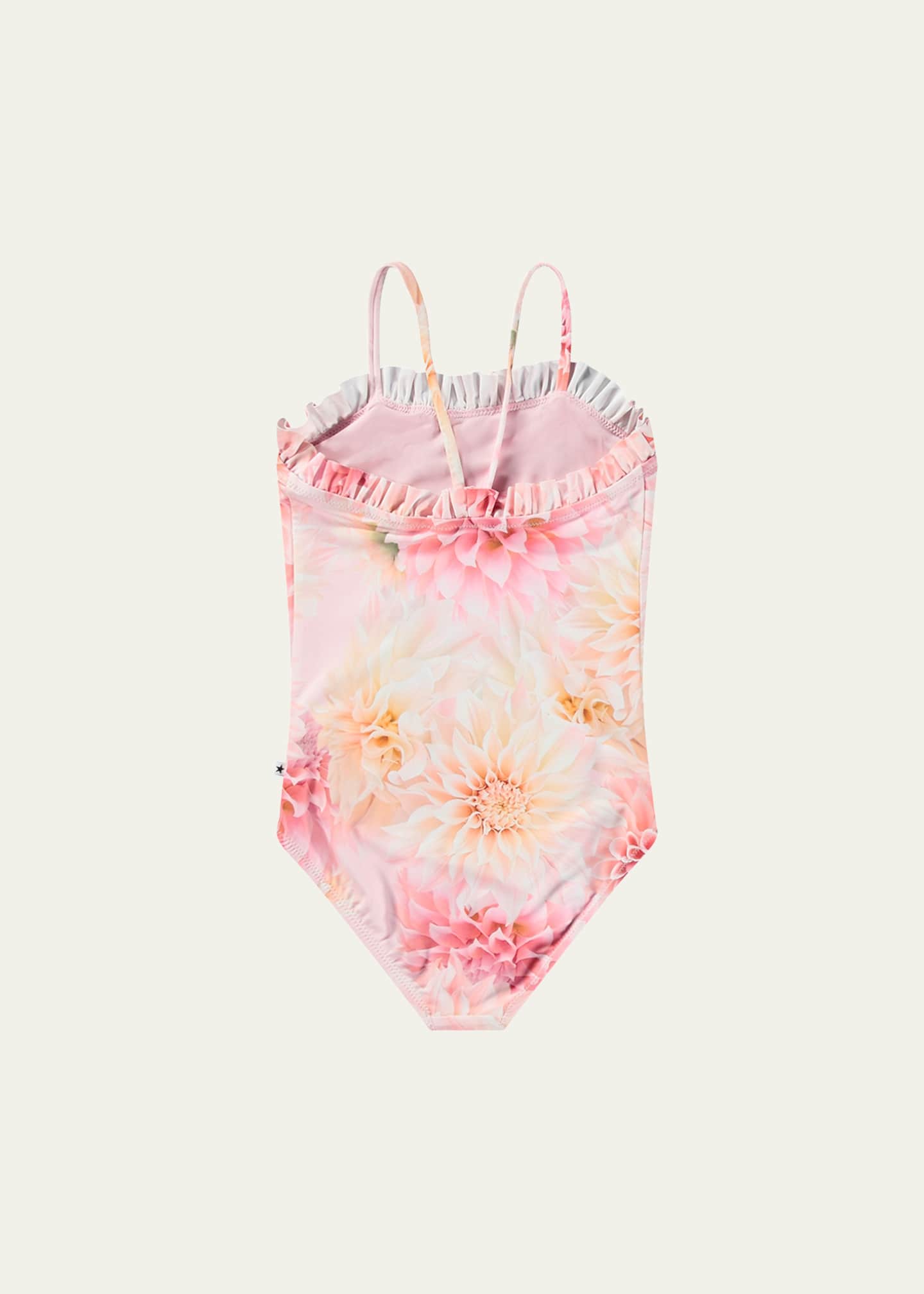 Molo Girl's Nakia Ruffle-Trim One-Piece Swimsuit, Size 2-7 Image 2 of 2