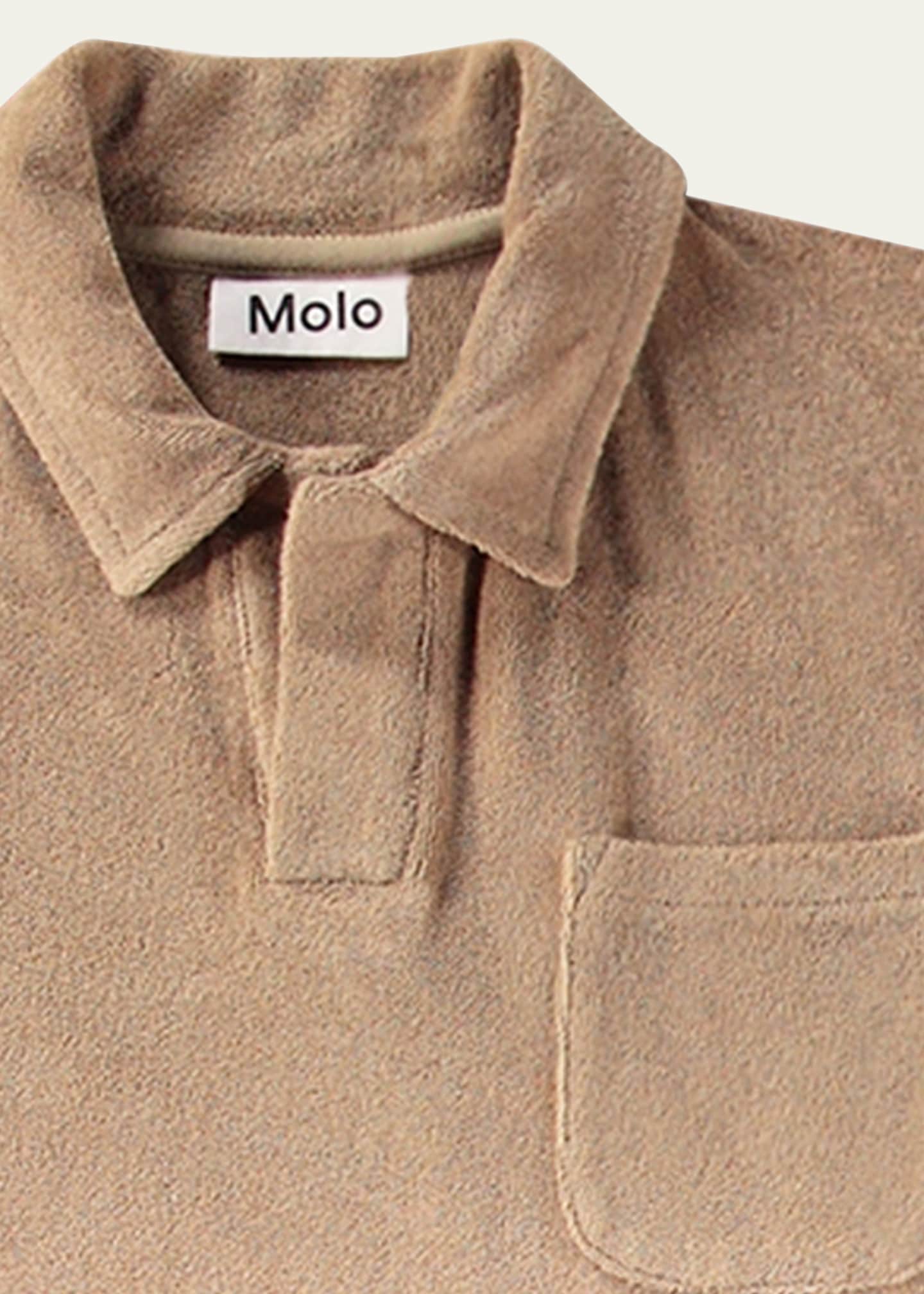 Molo Boy's Randel Organic Cotton Short-Sleeve Polo Shirt, Size 8-16 Image 3 of 3