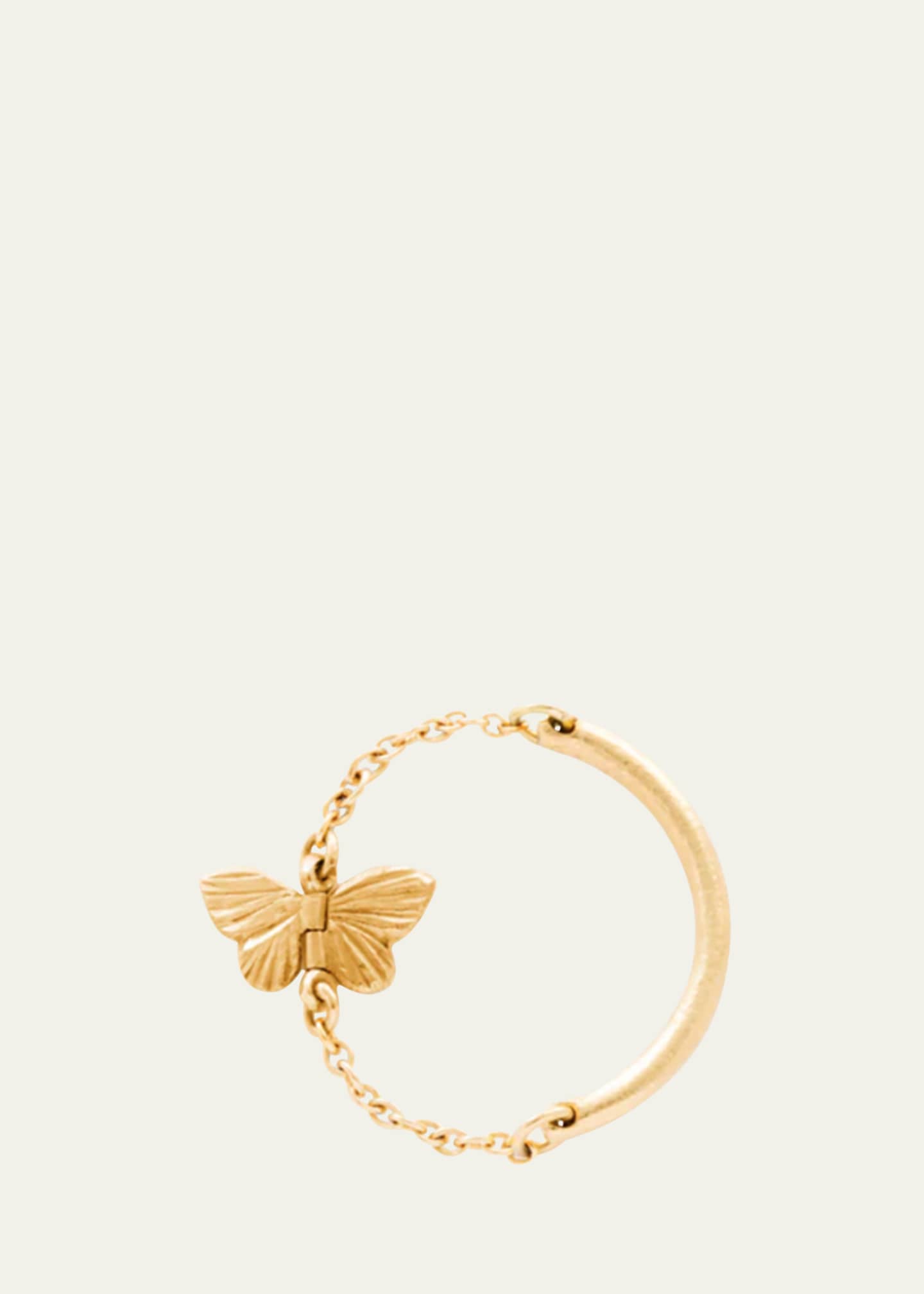 James Banks 18K Yellow Gold Single Migration Chain Ring
