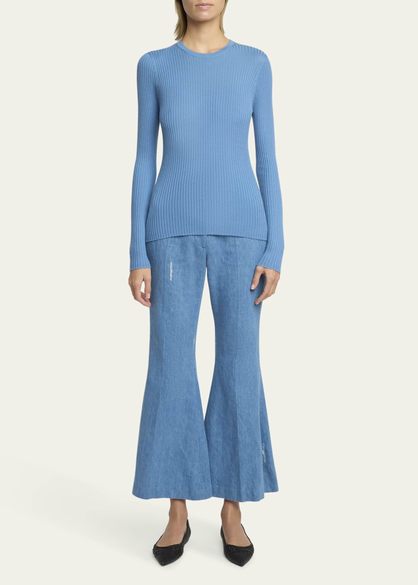 Gabriela Hearst Browning Ribbed Cashmere Top Image 2 of 5
