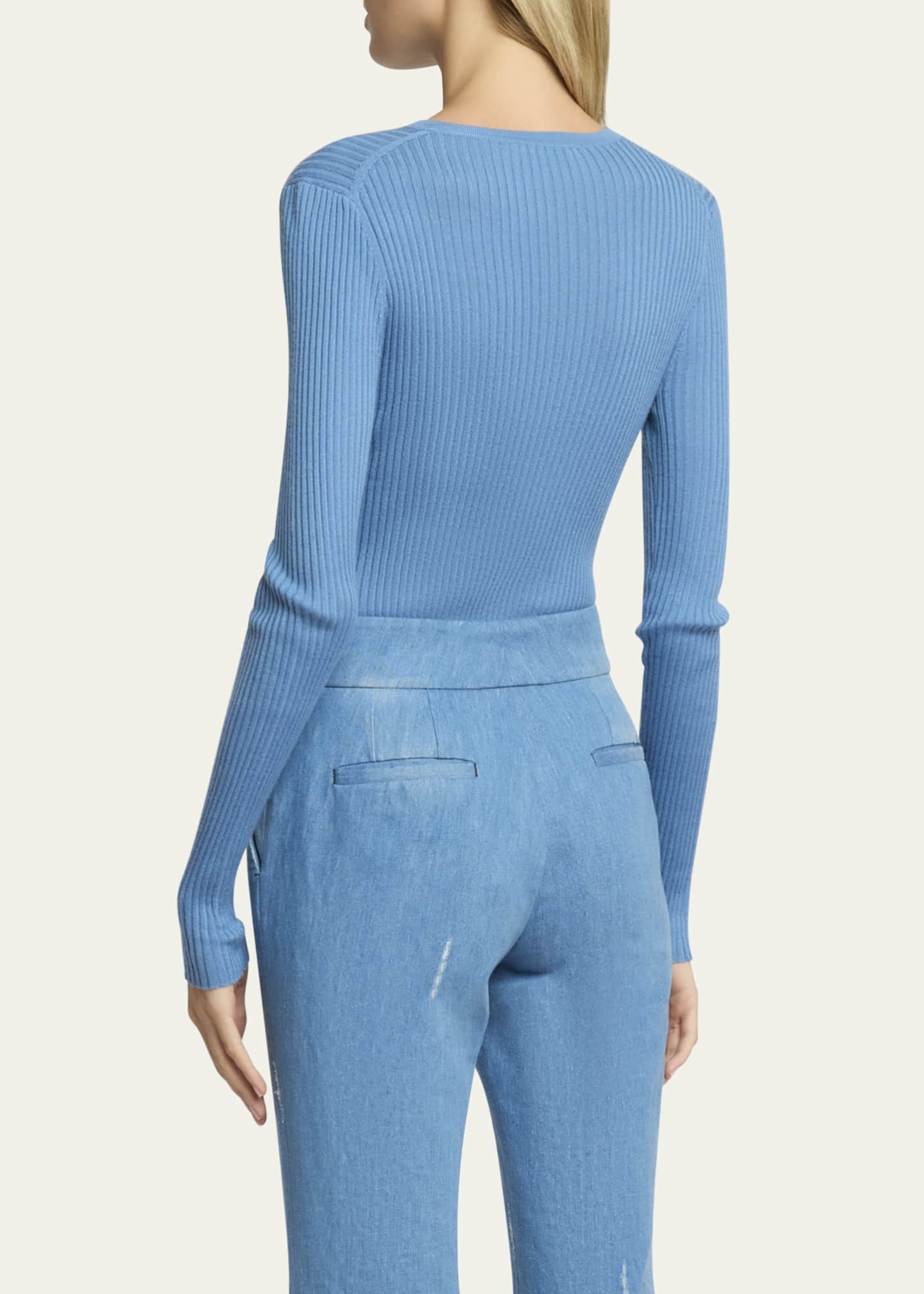 Gabriela Hearst Browning Ribbed Cashmere Top Image 3 of 5