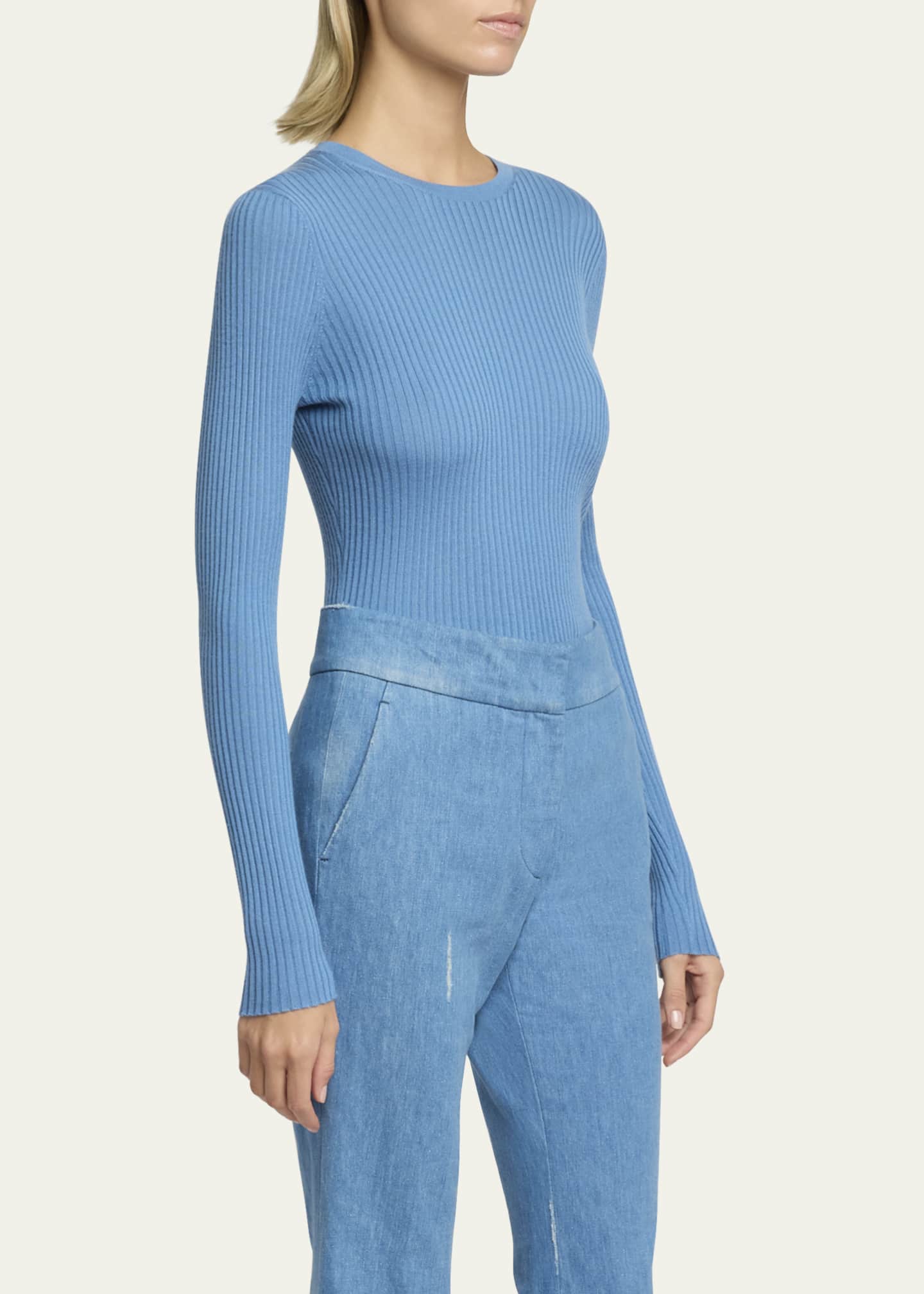 Gabriela Hearst Browning Ribbed Cashmere Top Image 4 of 5