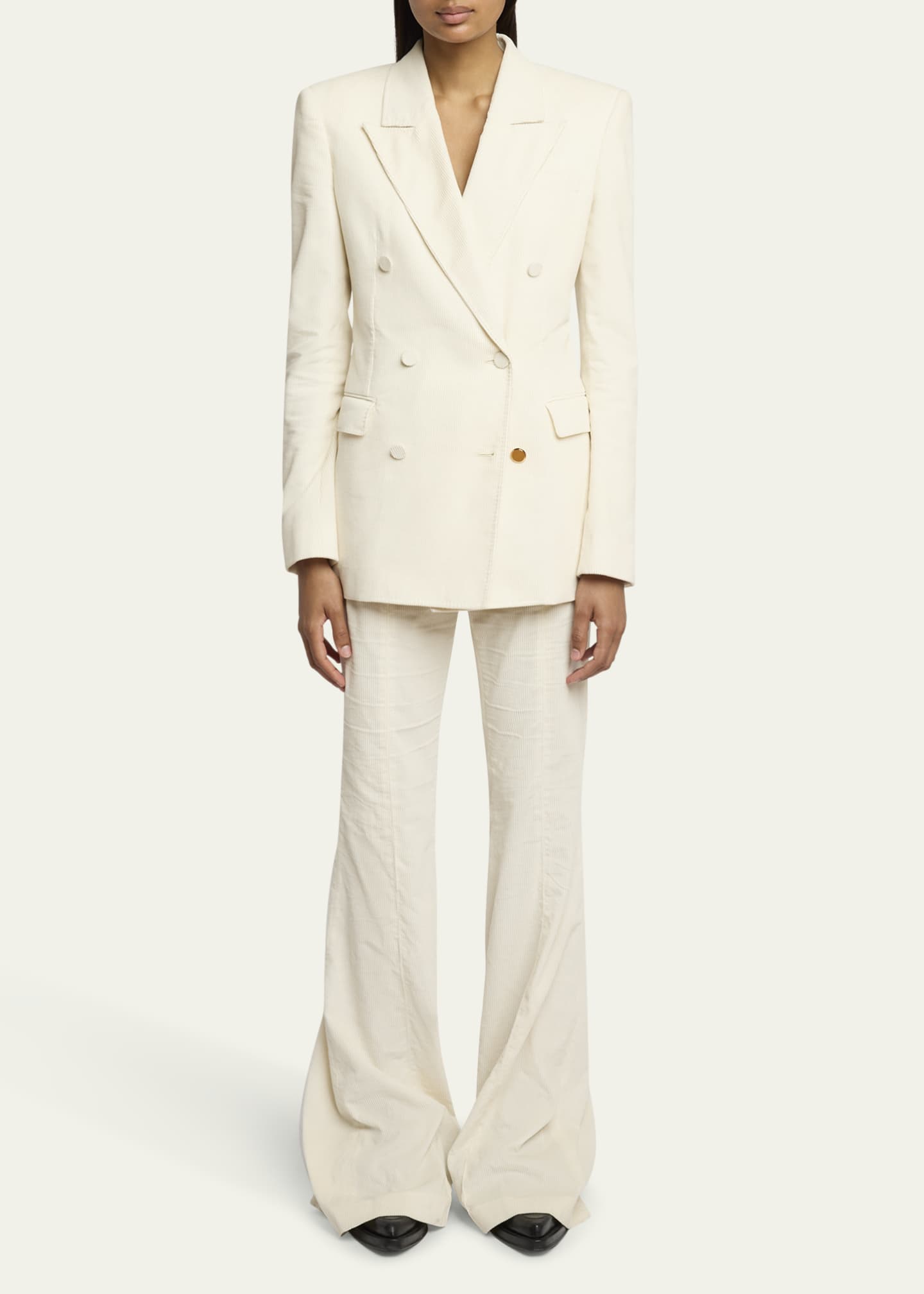 Gabriela Hearst Gavin Double-Breasted Corduroy Blazer Image 2 of 5