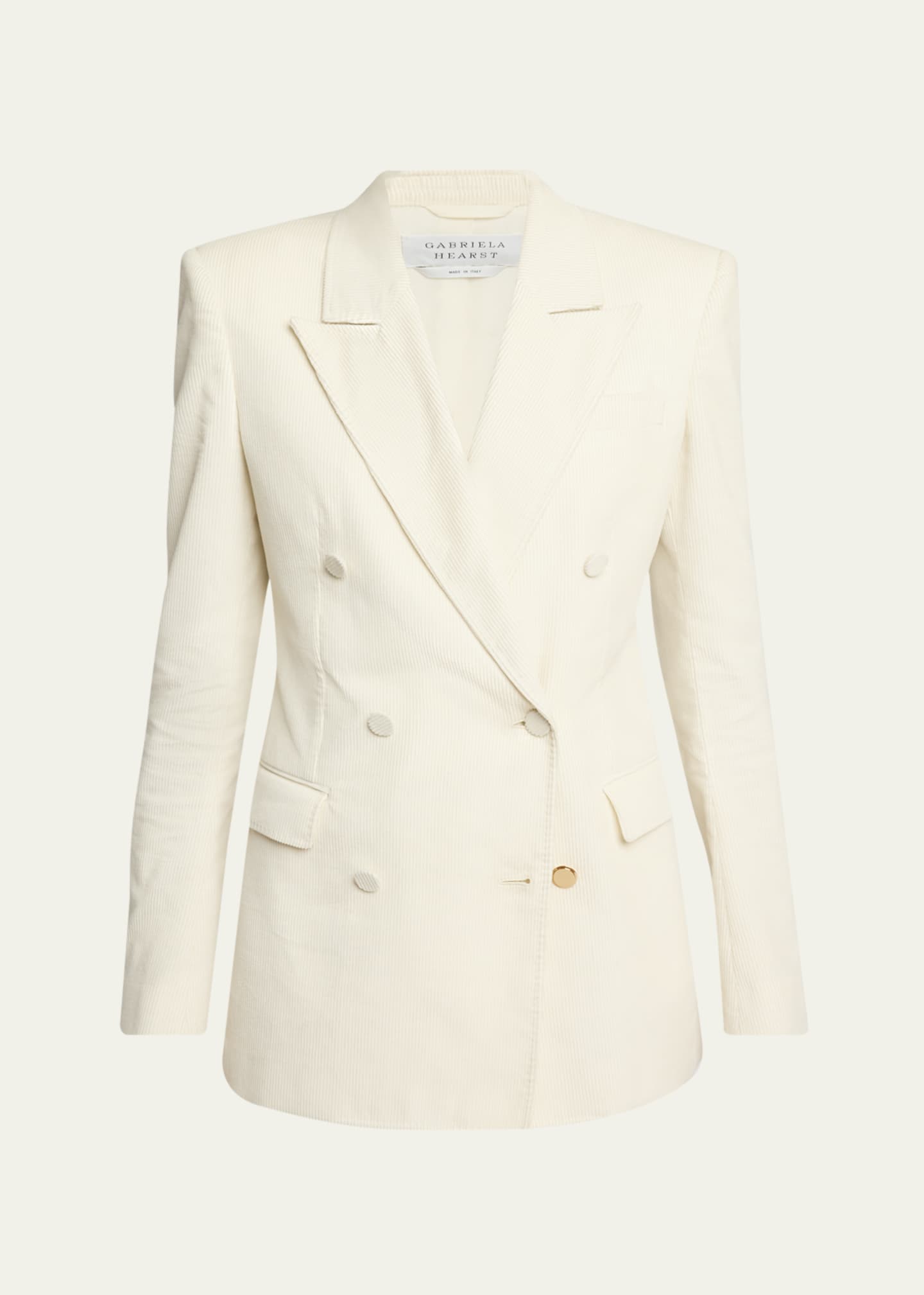 Gabriela Hearst Gavin Double-Breasted Corduroy Blazer Image 1 of 5