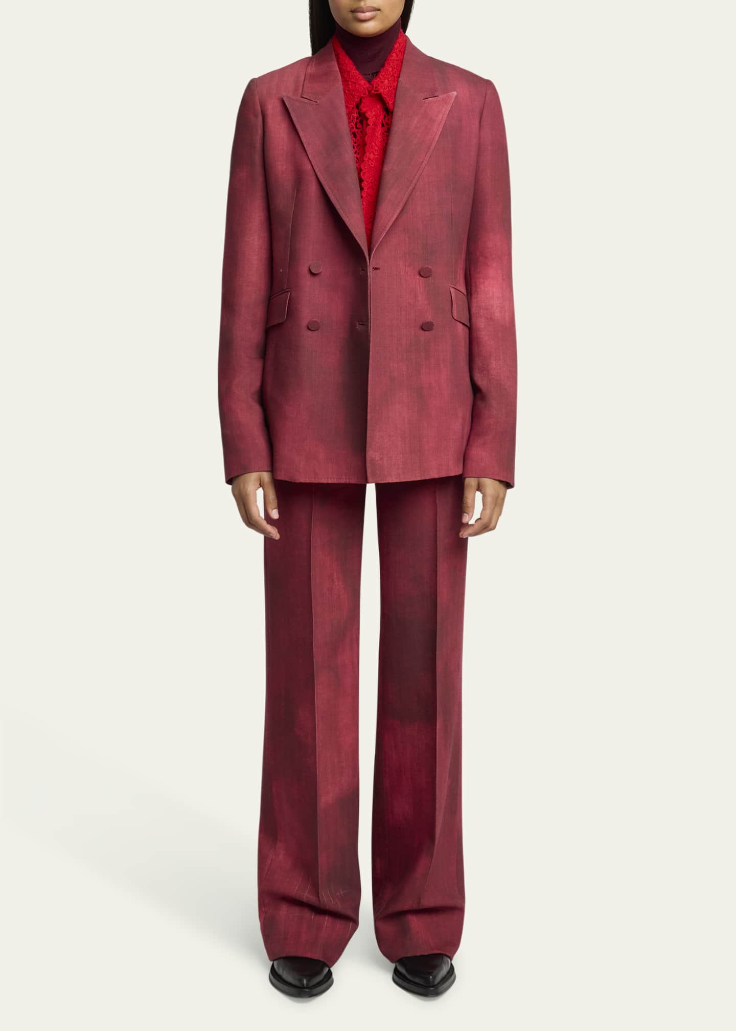 Gabriela Hearst Angela Double-Breasted Wool Blazer Image 2 of 5
