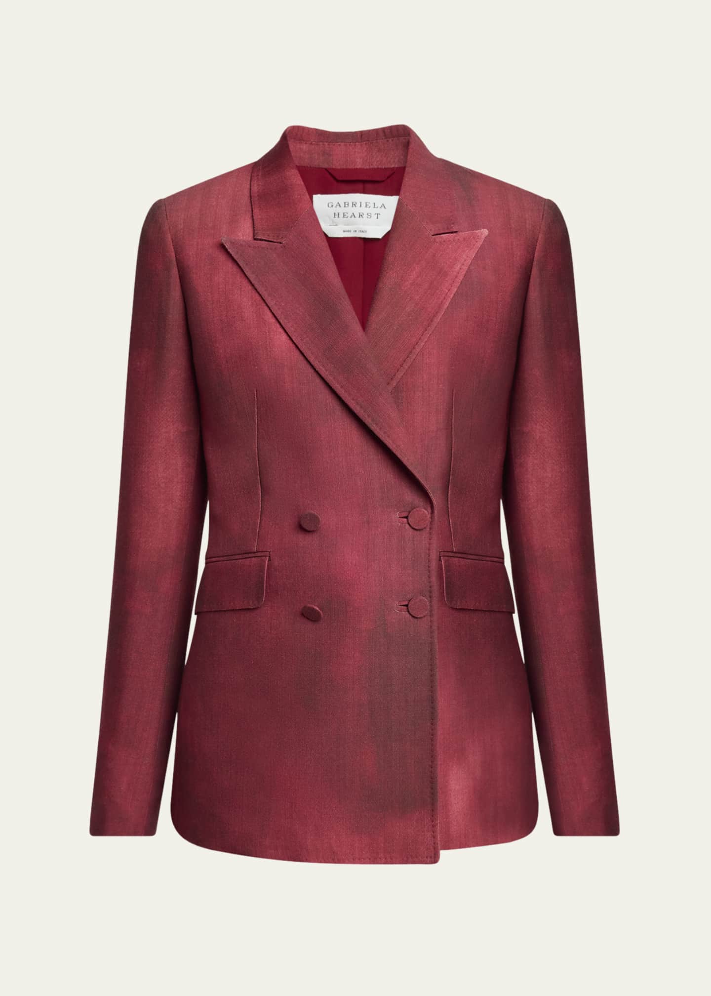 Gabriela Hearst Angela Double-Breasted Wool Blazer Image 1 of 5