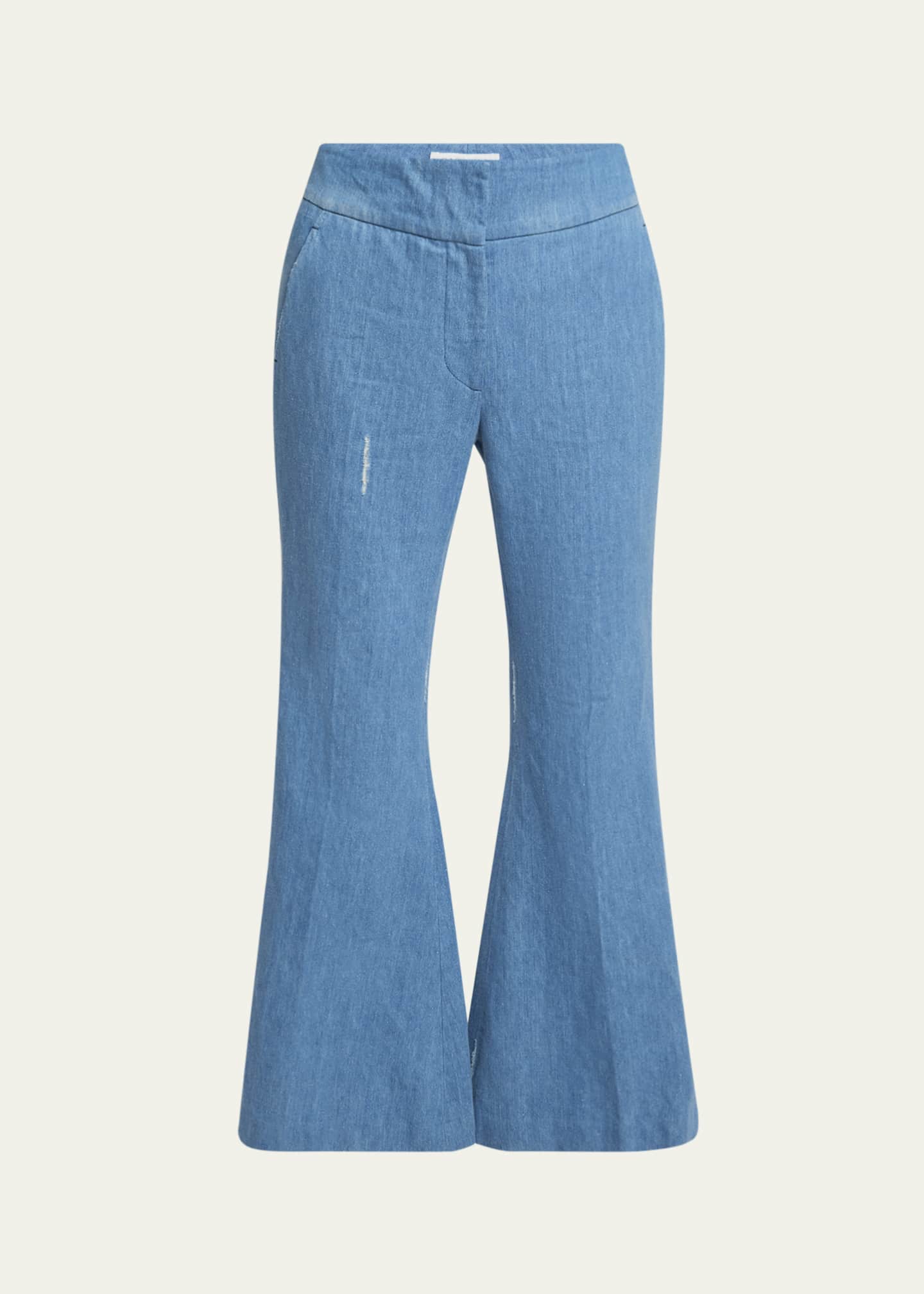 Gabriela Hearst Marsh Denim Flared Pants Image 1 of 5