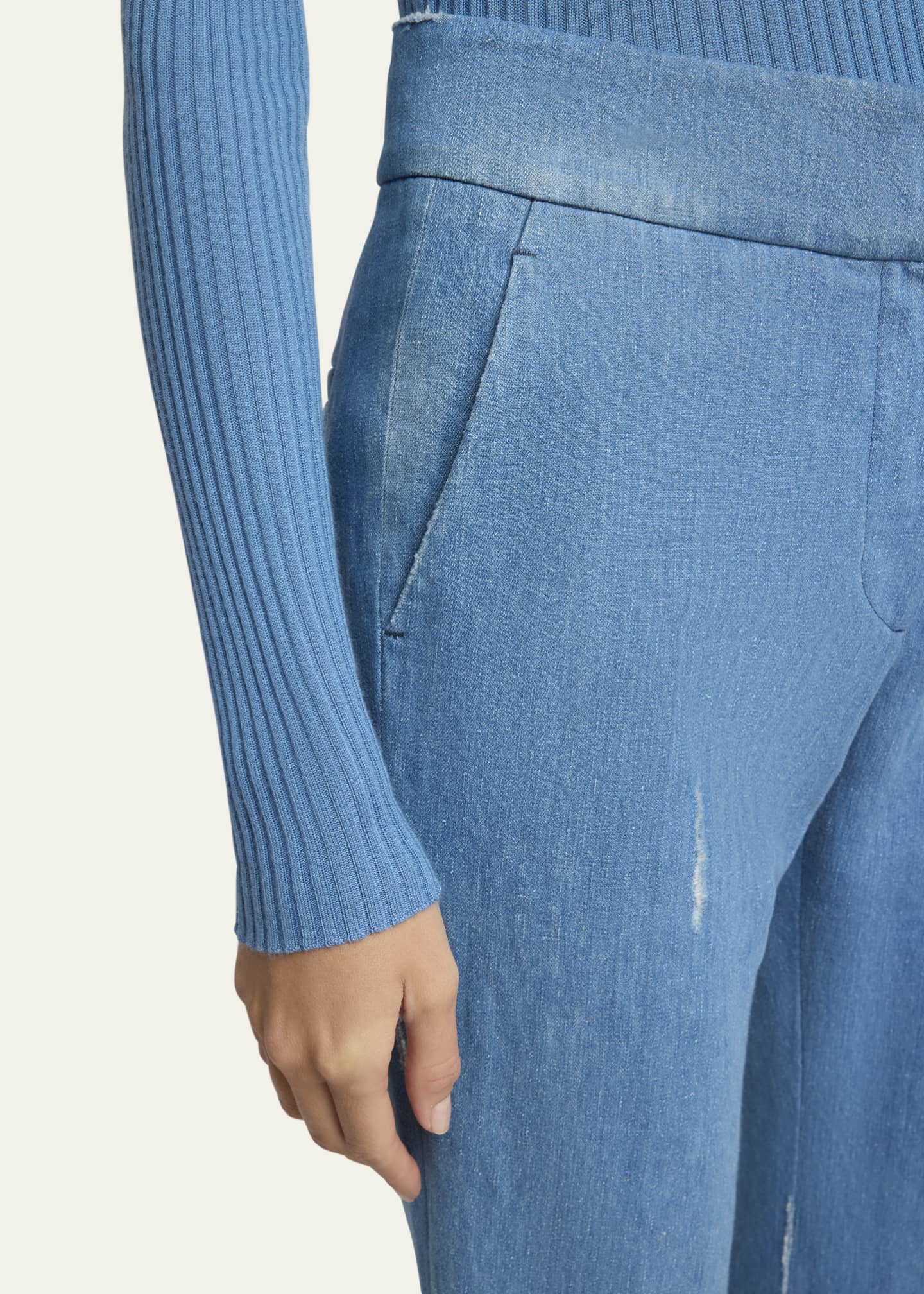 Gabriela Hearst Marsh Denim Flared Pants Image 5 of 5