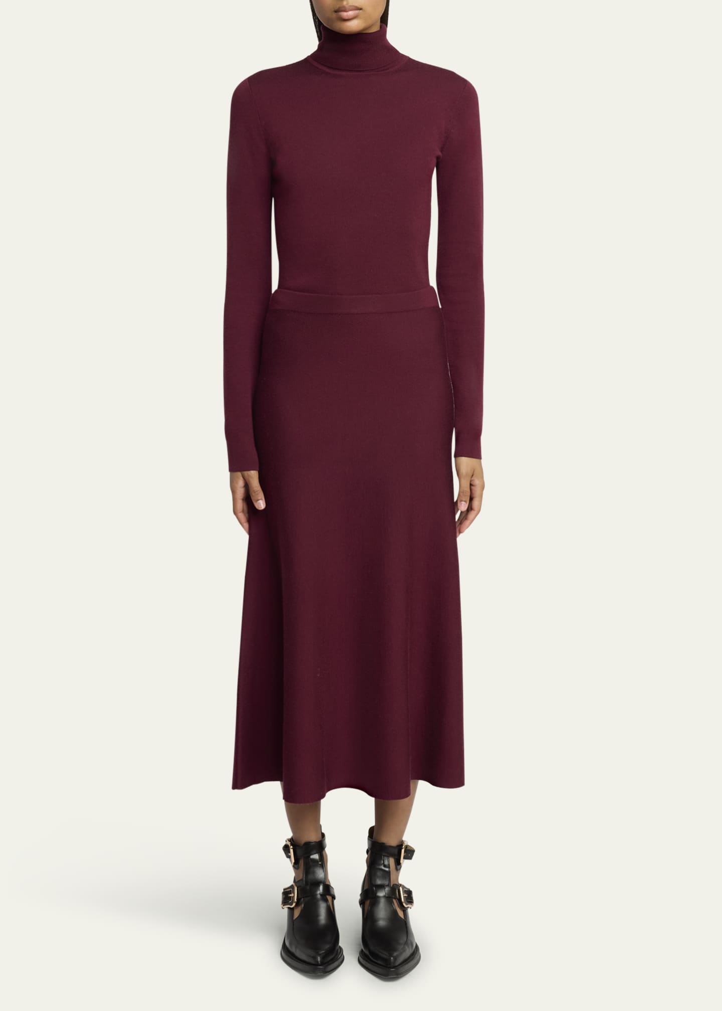 Gabriela Hearst Freddie Wool Cashmere Midi Skirt Image 2 of 5