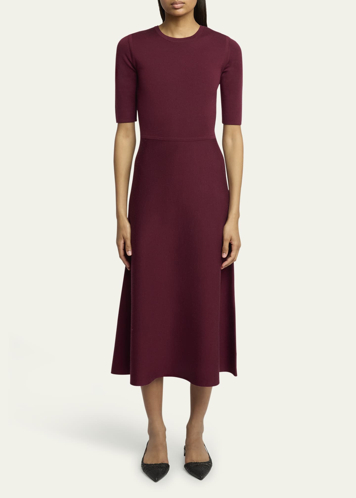Gabriela Hearst Seymore Wool-Cashmere Maxi Dress Image 2 of 5