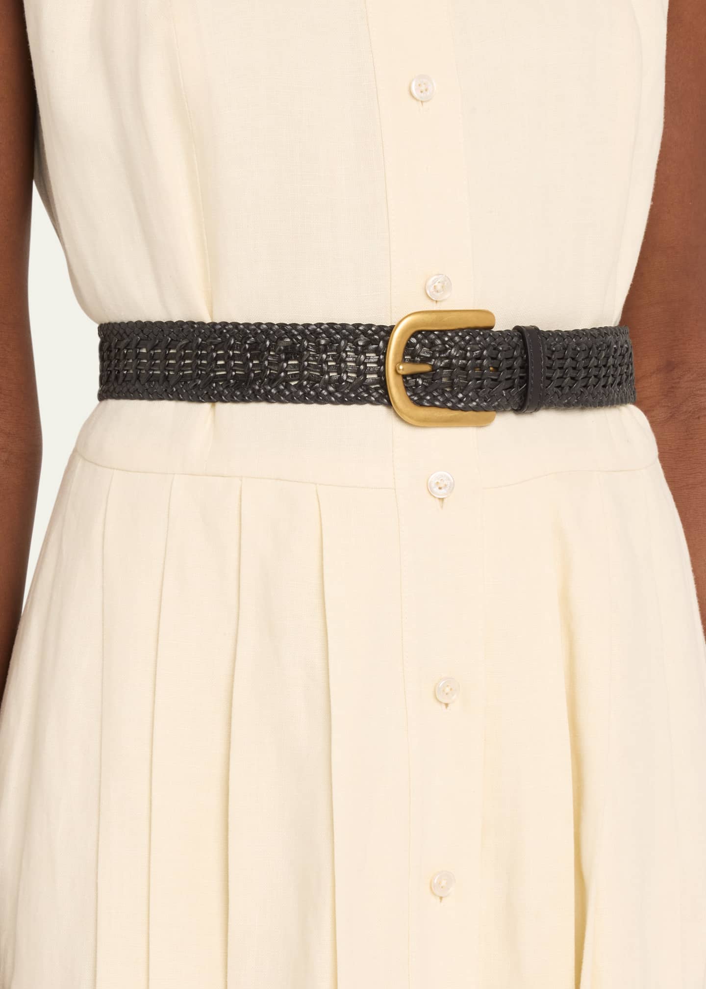 Gabriela Hearst Sam Woven Leather Belt Image 2 of 2