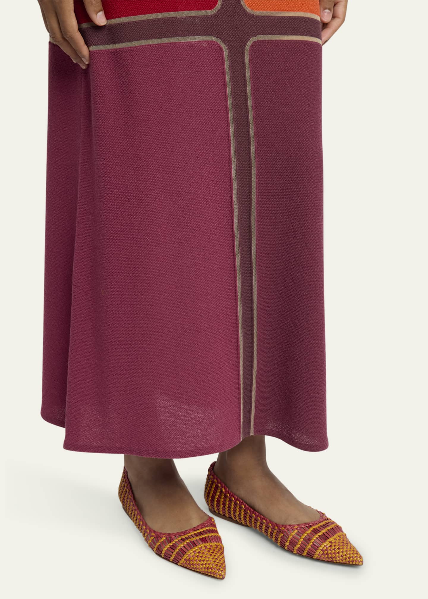 Gabriela Hearst Apollonis Colorblock Wool Cashmere Maxi Dress Image 5 of 5