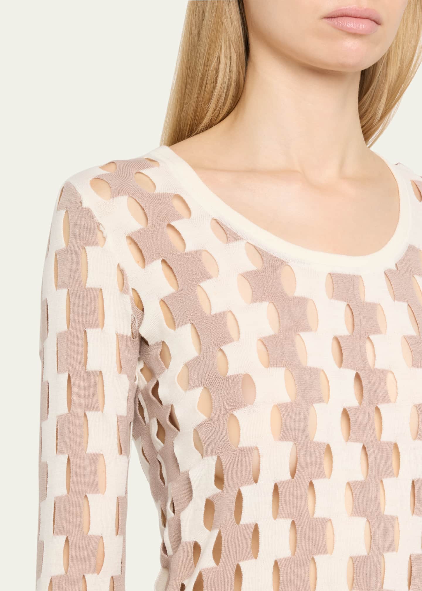 ZANKOV Rita Abstract Merino Wool Top Image 5 of 5