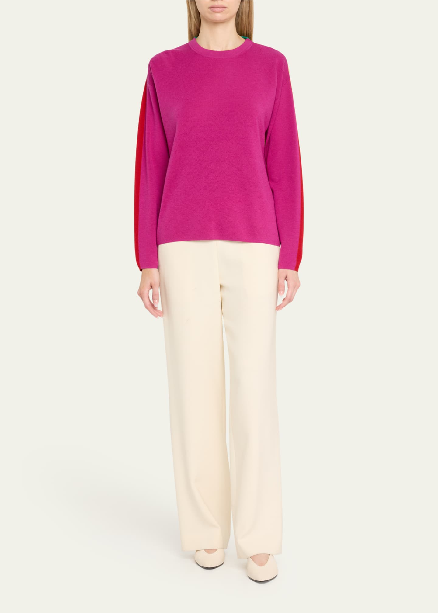 ZANKOV Julienne Colorblock Merino Wool Sweater Image 2 of 5