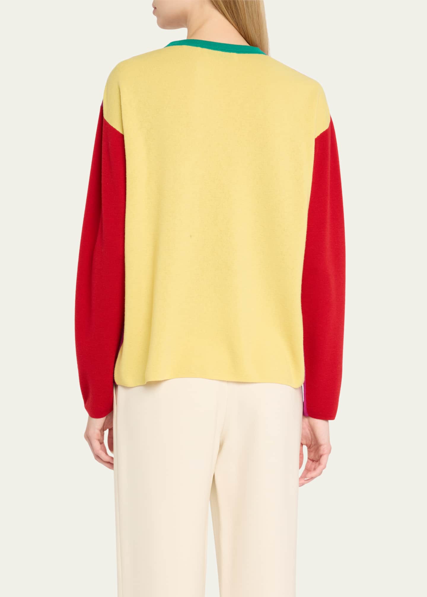 ZANKOV Julienne Colorblock Merino Wool Sweater Image 3 of 5