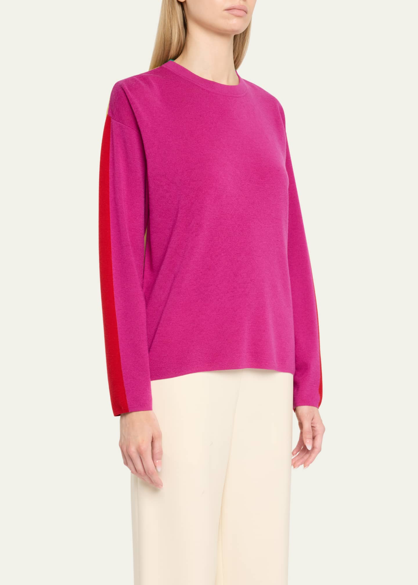 ZANKOV Julienne Colorblock Merino Wool Sweater Image 4 of 5